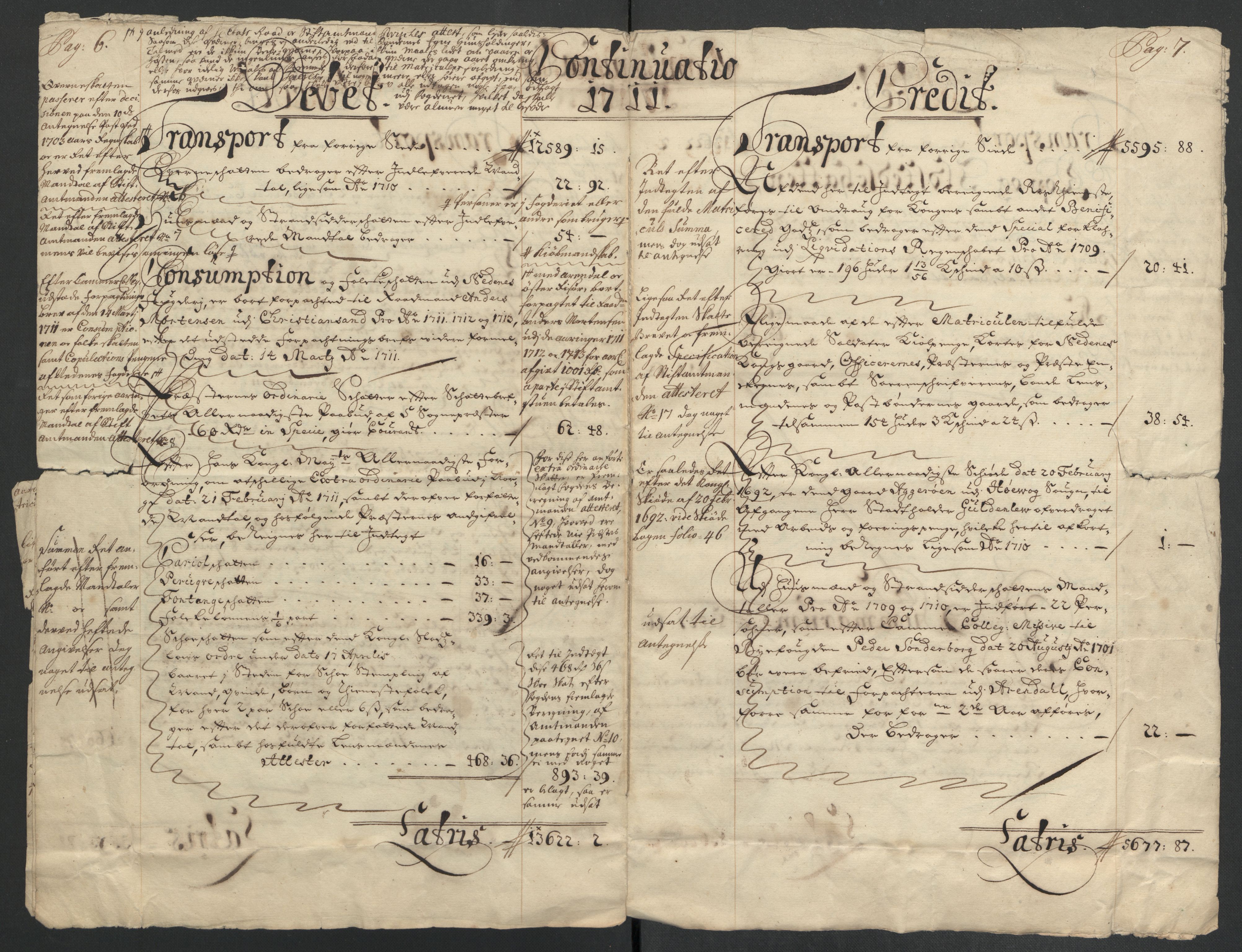 Rentekammeret inntil 1814, Reviderte regnskaper, Fogderegnskap, AV/RA-EA-4092/R39/L2319: Fogderegnskap Nedenes, 1710-1711, p. 174