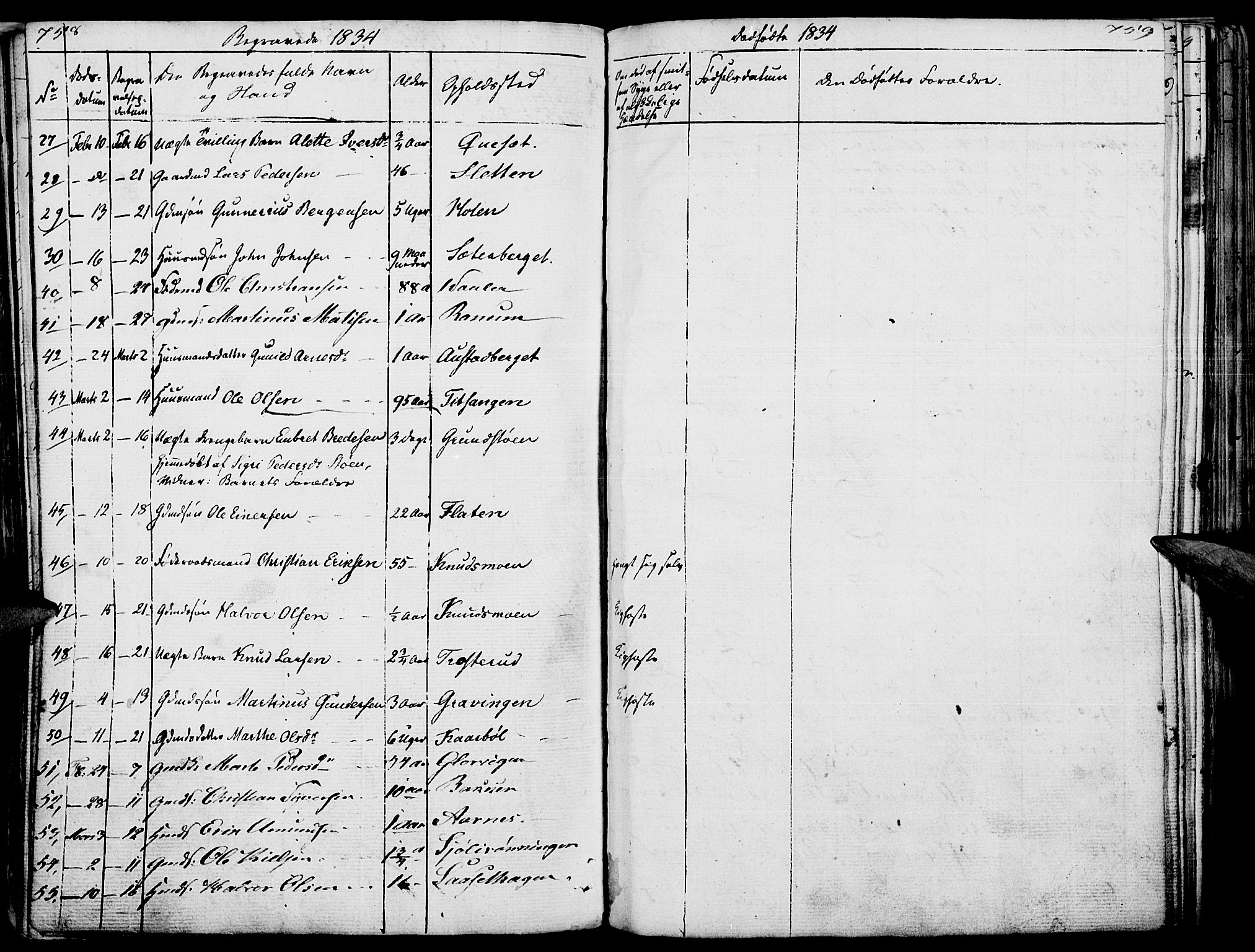 Hof prestekontor, AV/SAH-PREST-038/H/Ha/Haa/L0006: Parish register (official) no. 6, 1822-1841, p. 758-759