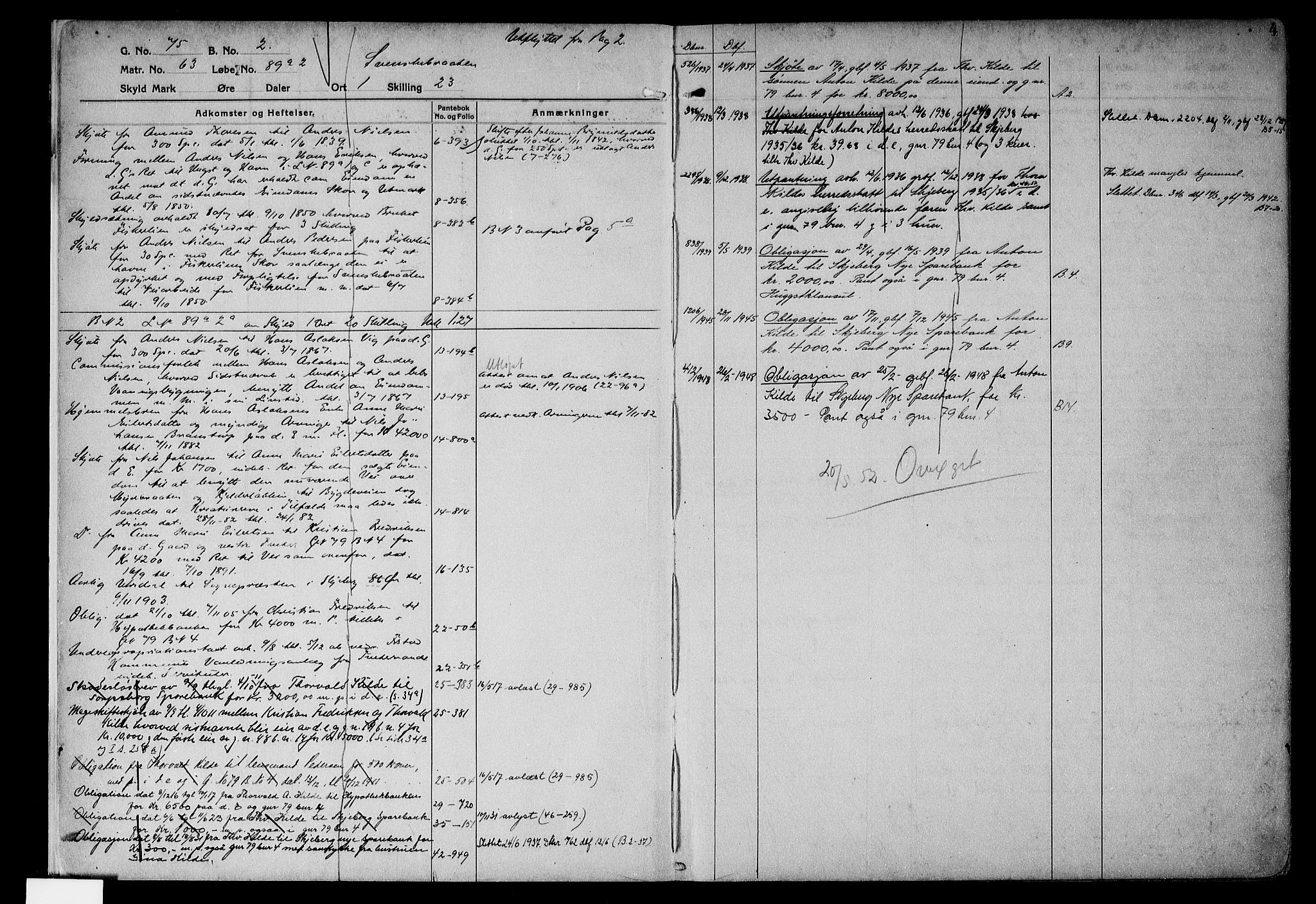 Tune sorenskriveri, AV/SAO-A-10470/G/Ga/Gab/Gabf/L0002a: Mortgage register no. VI 2a, 1910-1953, p. 4