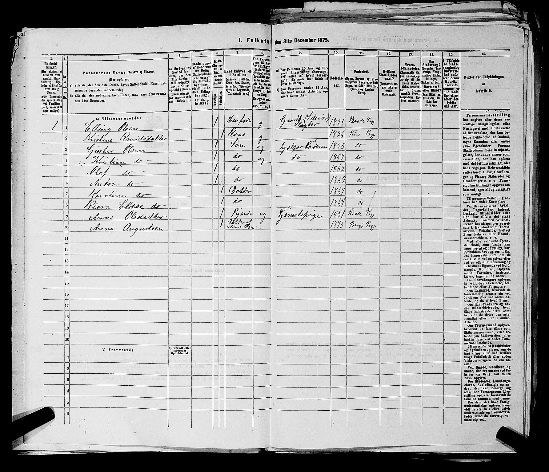 RA, 1875 census for 0116P Berg, 1875, p. 489