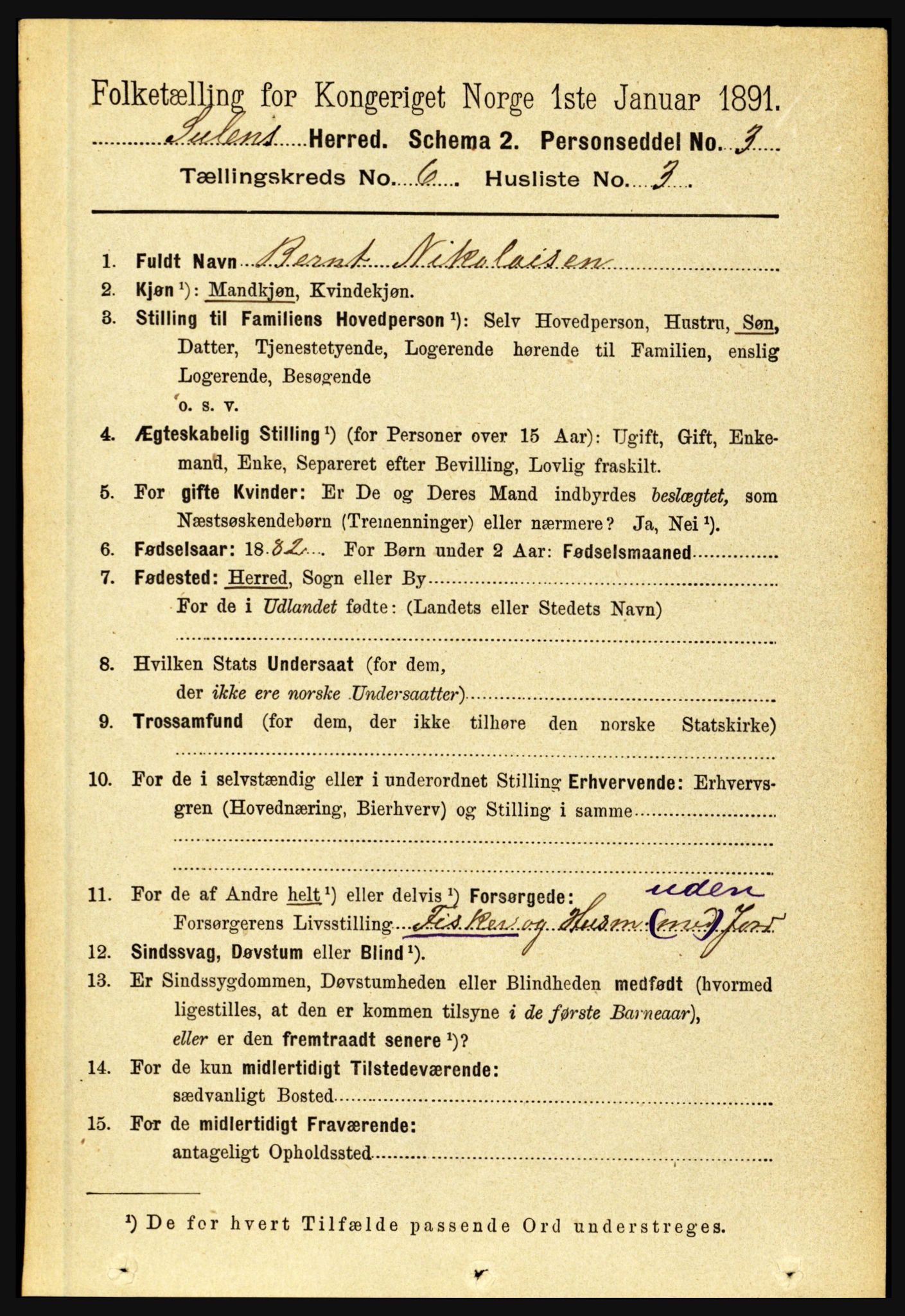 RA, 1891 census for 1412 Solund, 1891, p. 2029