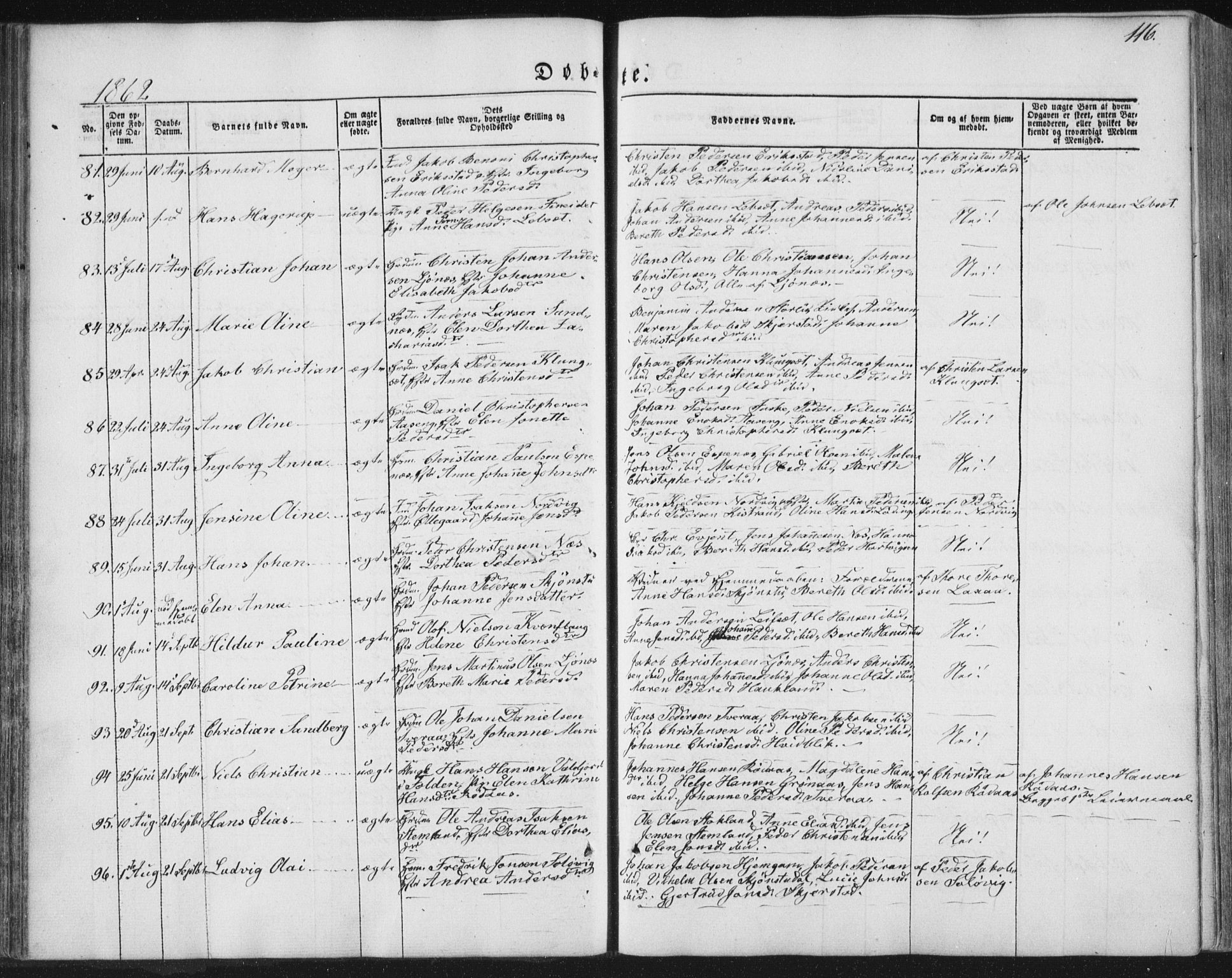 Ministerialprotokoller, klokkerbøker og fødselsregistre - Nordland, AV/SAT-A-1459/852/L0738: Parish register (official) no. 852A08, 1849-1865, p. 116