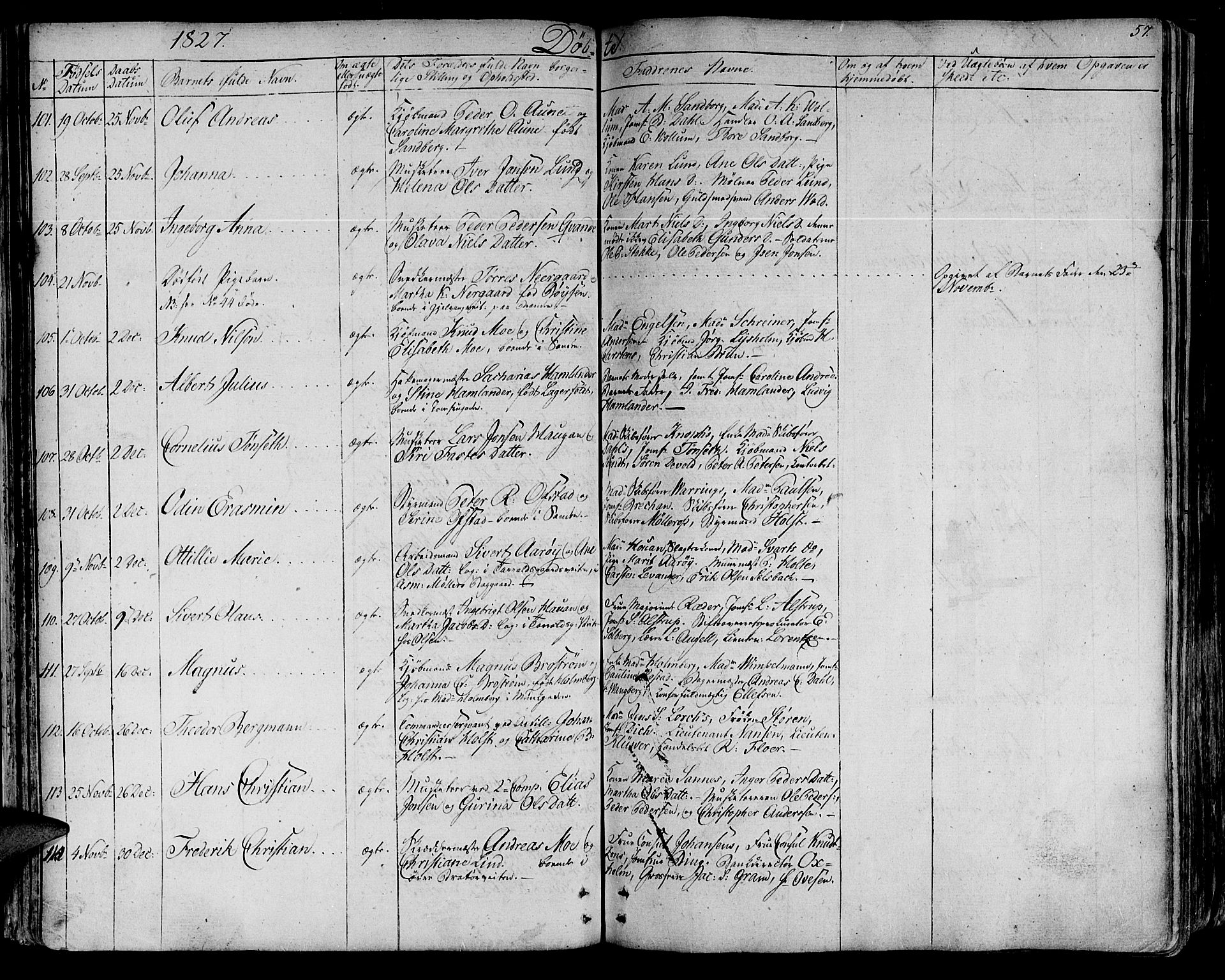 Ministerialprotokoller, klokkerbøker og fødselsregistre - Sør-Trøndelag, AV/SAT-A-1456/602/L0108: Parish register (official) no. 602A06, 1821-1839, p. 57
