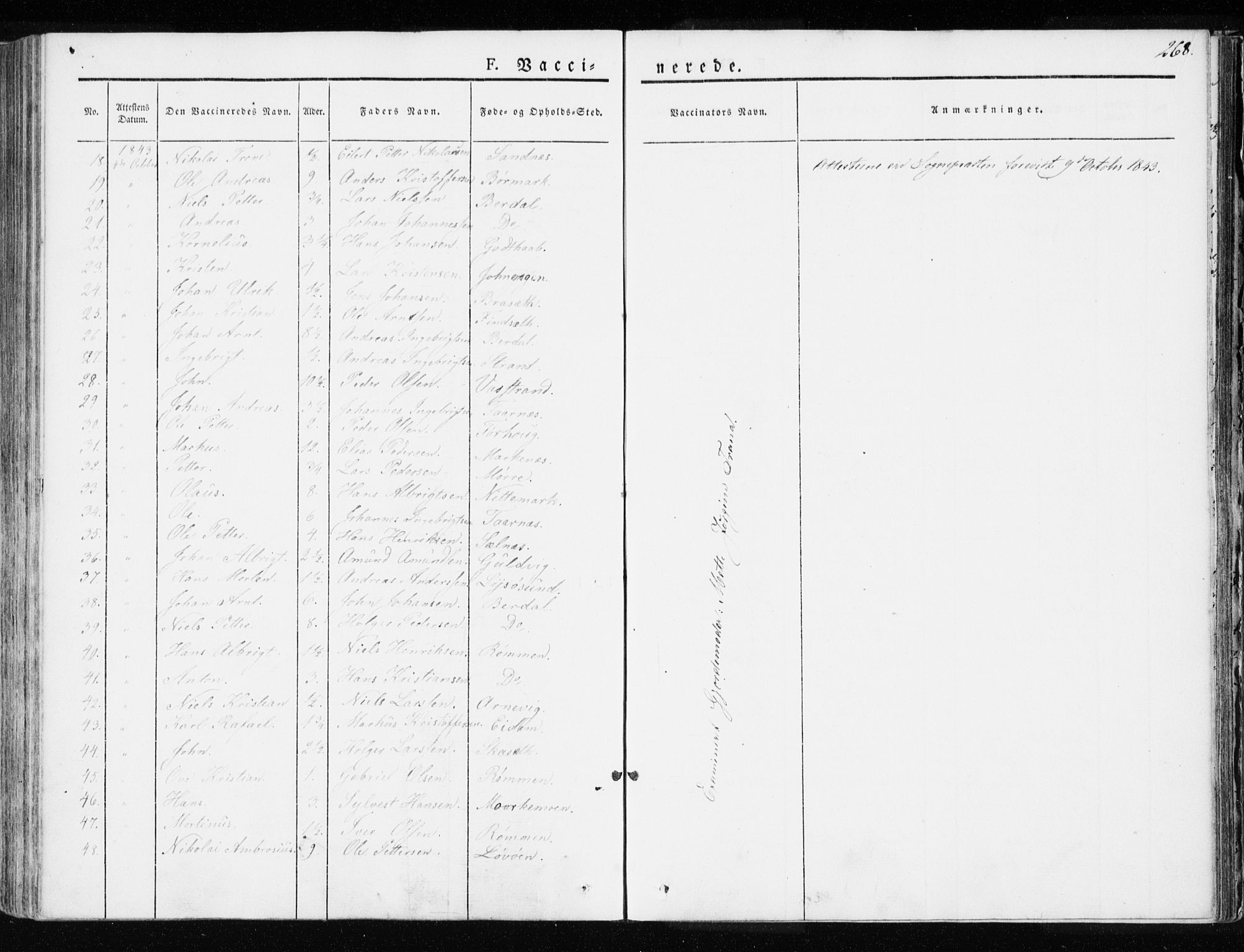 Ministerialprotokoller, klokkerbøker og fødselsregistre - Sør-Trøndelag, SAT/A-1456/655/L0676: Parish register (official) no. 655A05, 1830-1847, p. 268