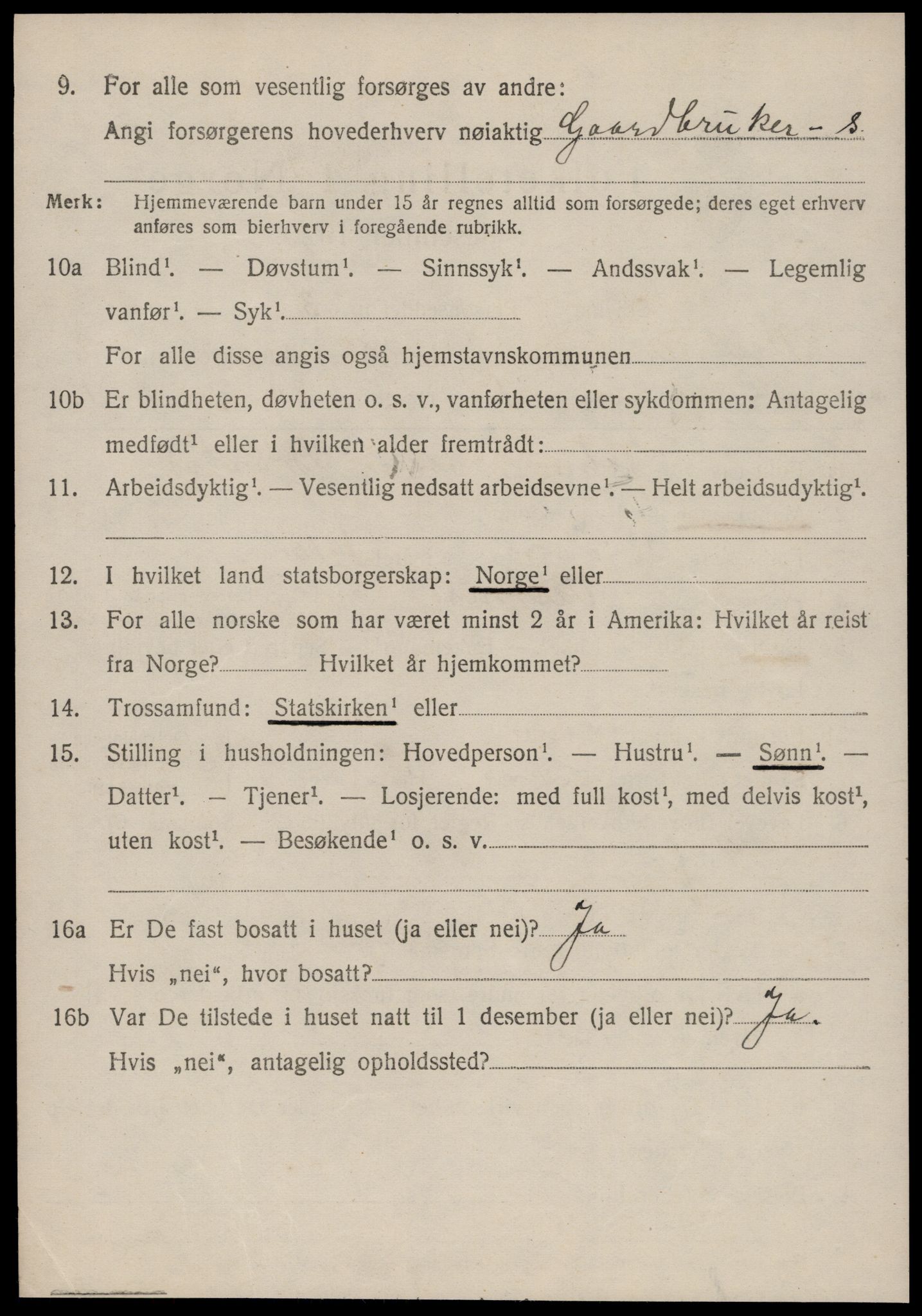 SAT, 1920 census for Vestnes, 1920, p. 1942