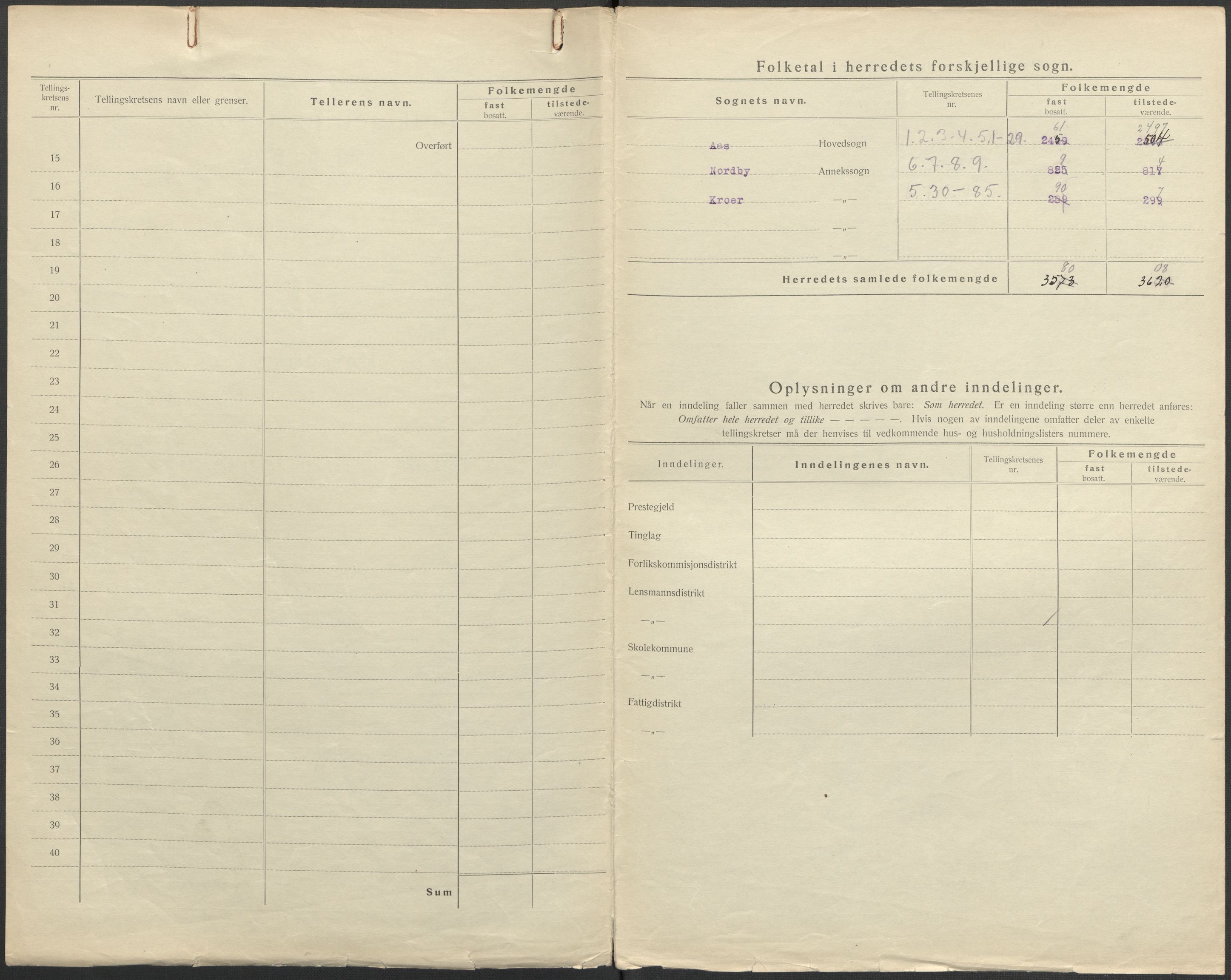 SAO, 1920 census for Ås, 1920, p. 4