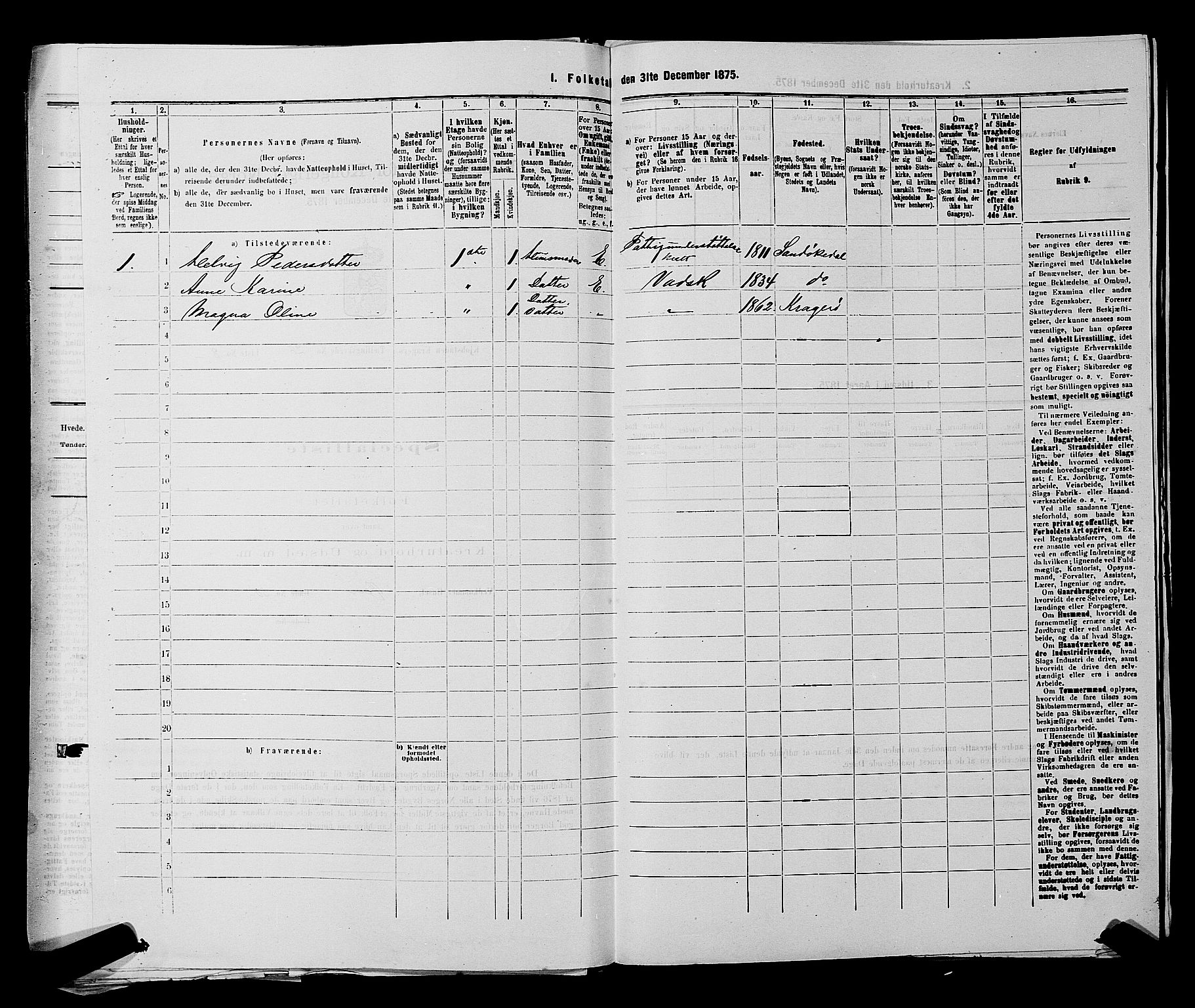 SAKO, 1875 census for 0801P Kragerø, 1875, p. 624