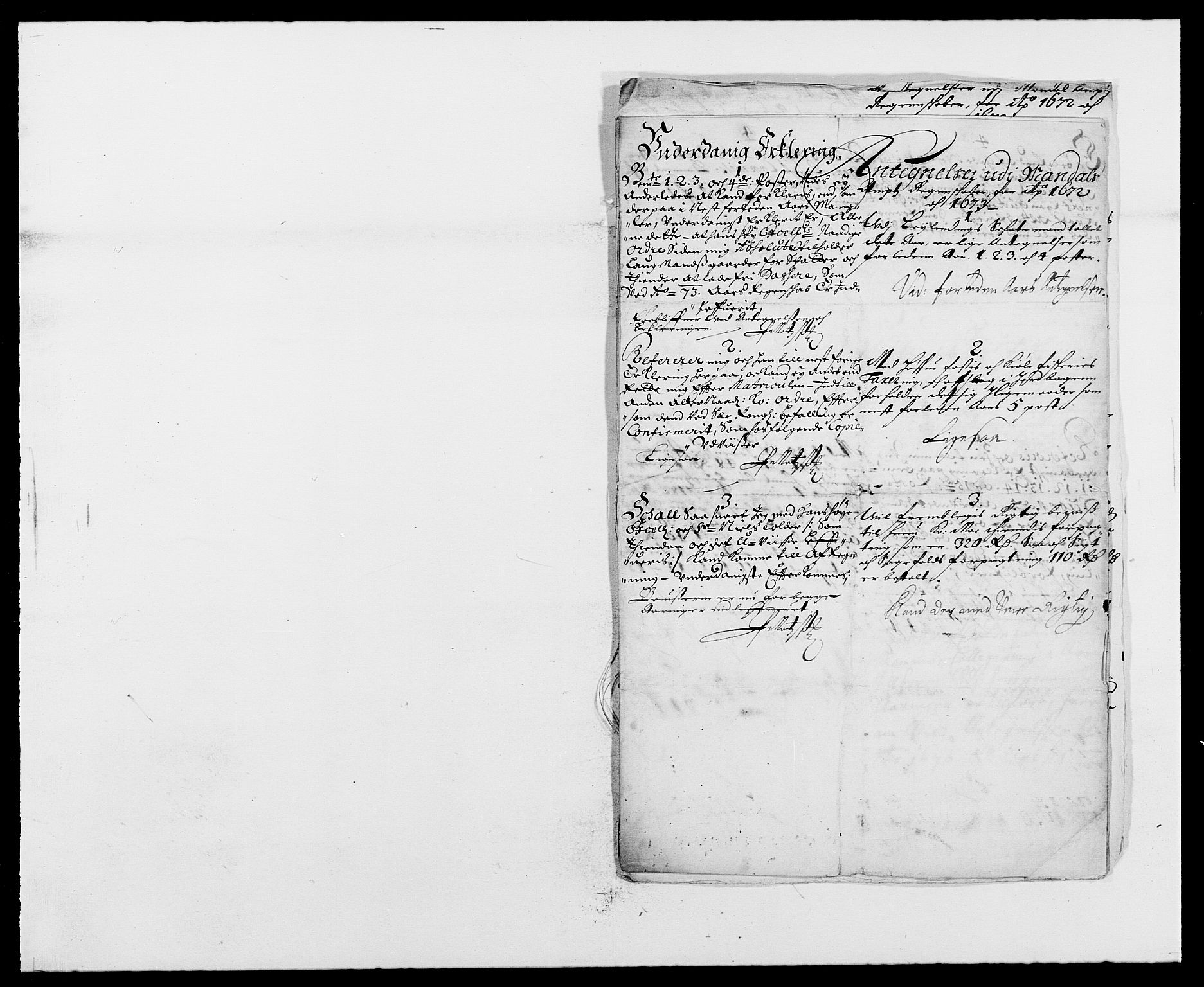 Rentekammeret inntil 1814, Reviderte regnskaper, Fogderegnskap, RA/EA-4092/R42/L2539: Mandal fogderi, 1671-1675, p. 162