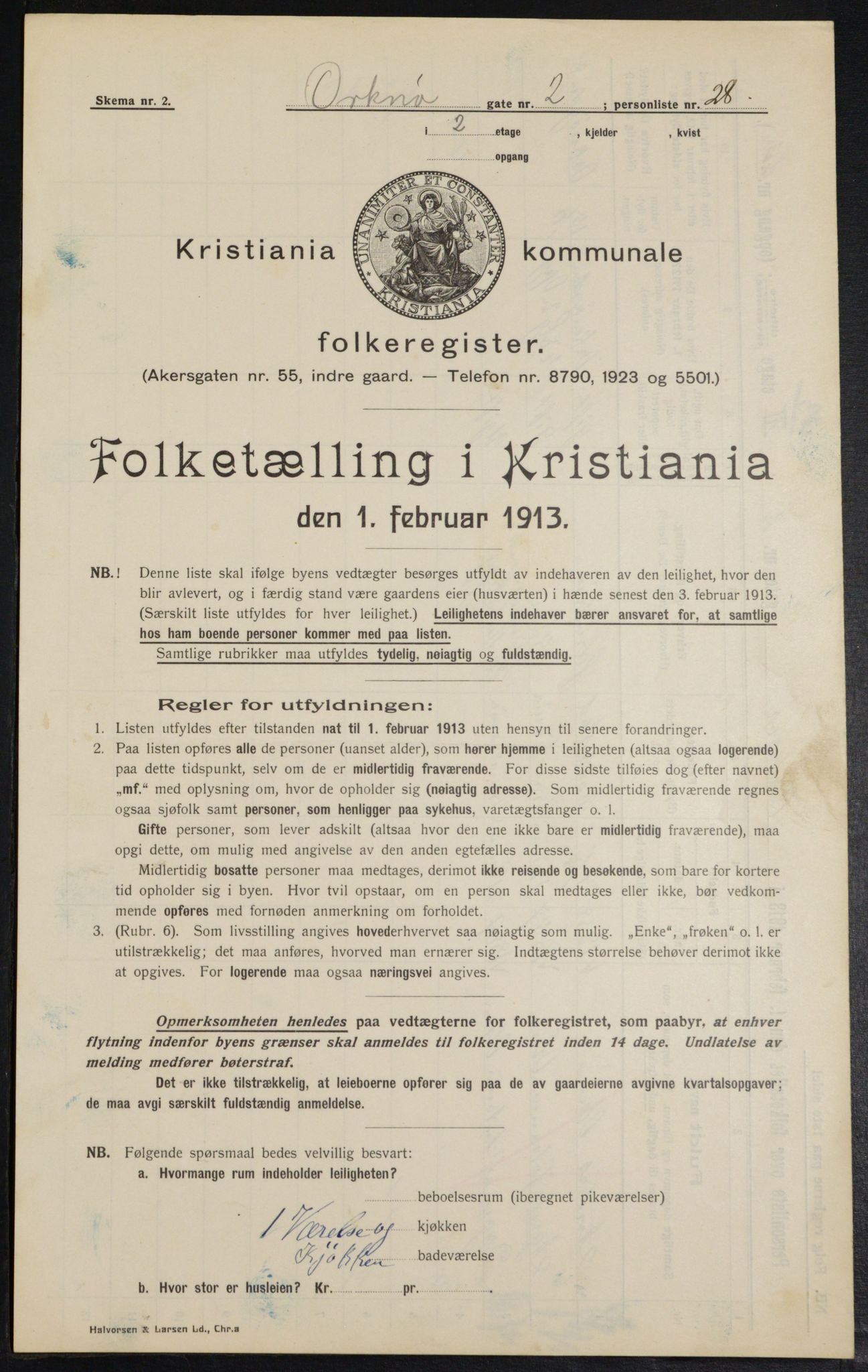 OBA, Municipal Census 1914 for Kristiania, 1914, p. 75956