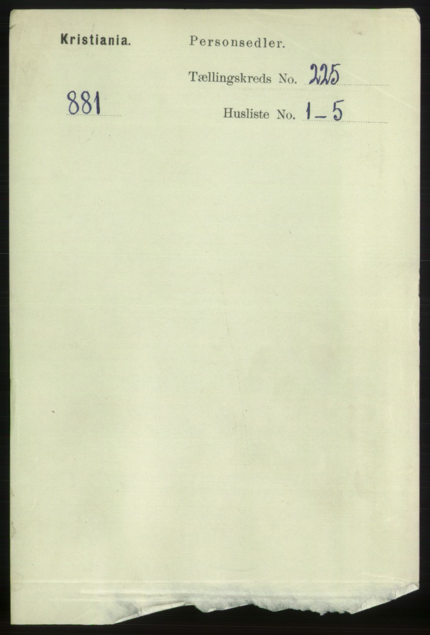 RA, 1891 census for 0301 Kristiania, 1891, p. 136470