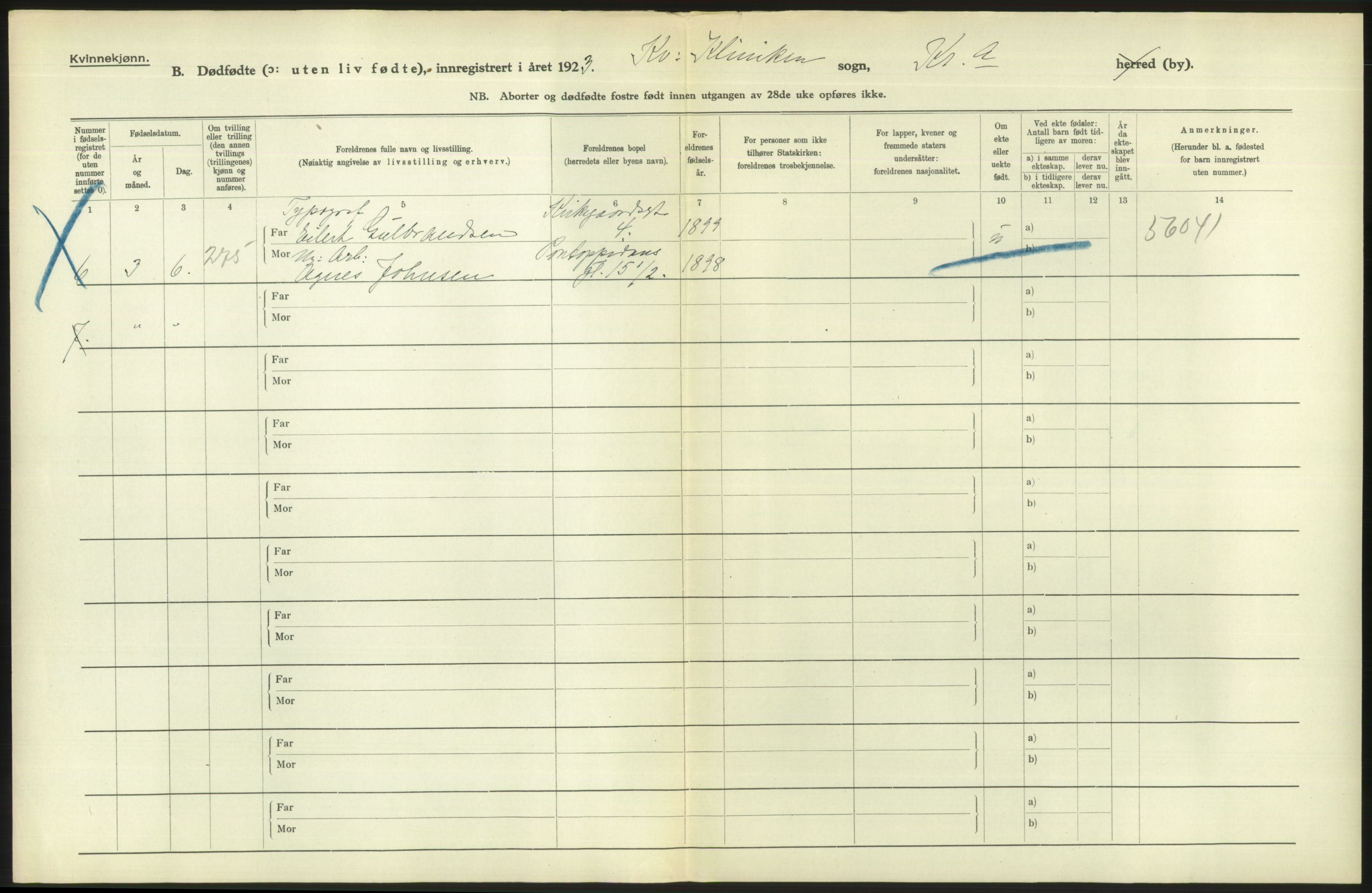 Statistisk sentralbyrå, Sosiodemografiske emner, Befolkning, AV/RA-S-2228/D/Df/Dfc/Dfcc/L0010: Kristiania: Døde, dødfødte, 1923, p. 92