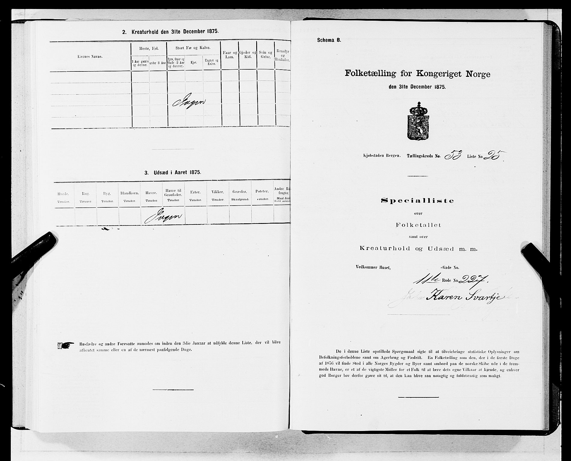 SAB, 1875 census for 1301 Bergen, 1875, p. 2838