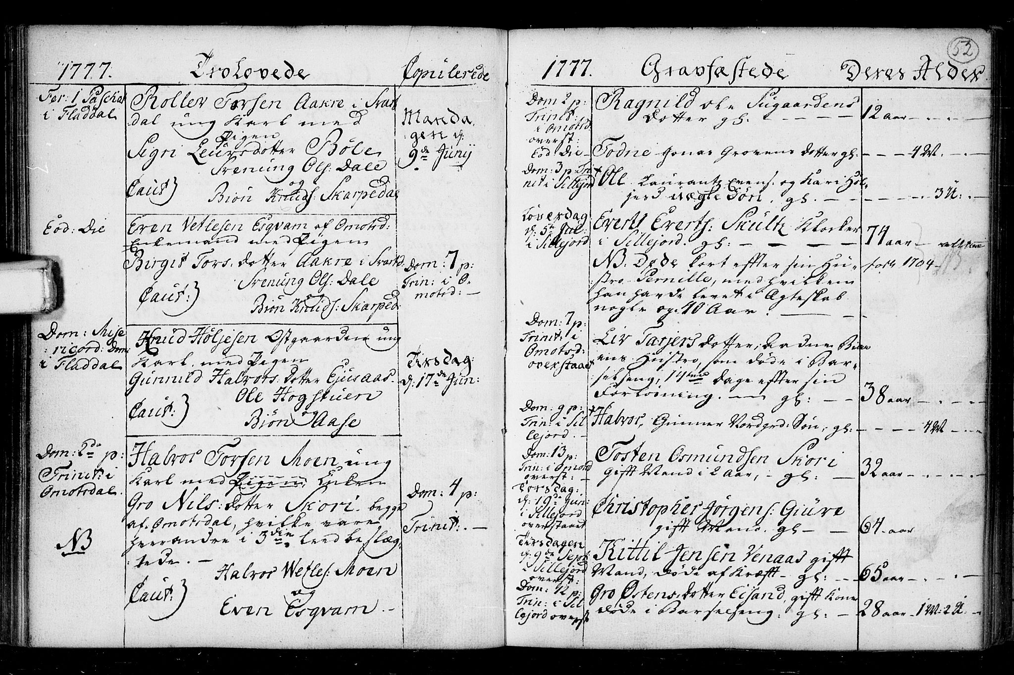 Seljord kirkebøker, SAKO/A-20/F/Fa/L0008: Parish register (official) no. I 8, 1755-1814, p. 52