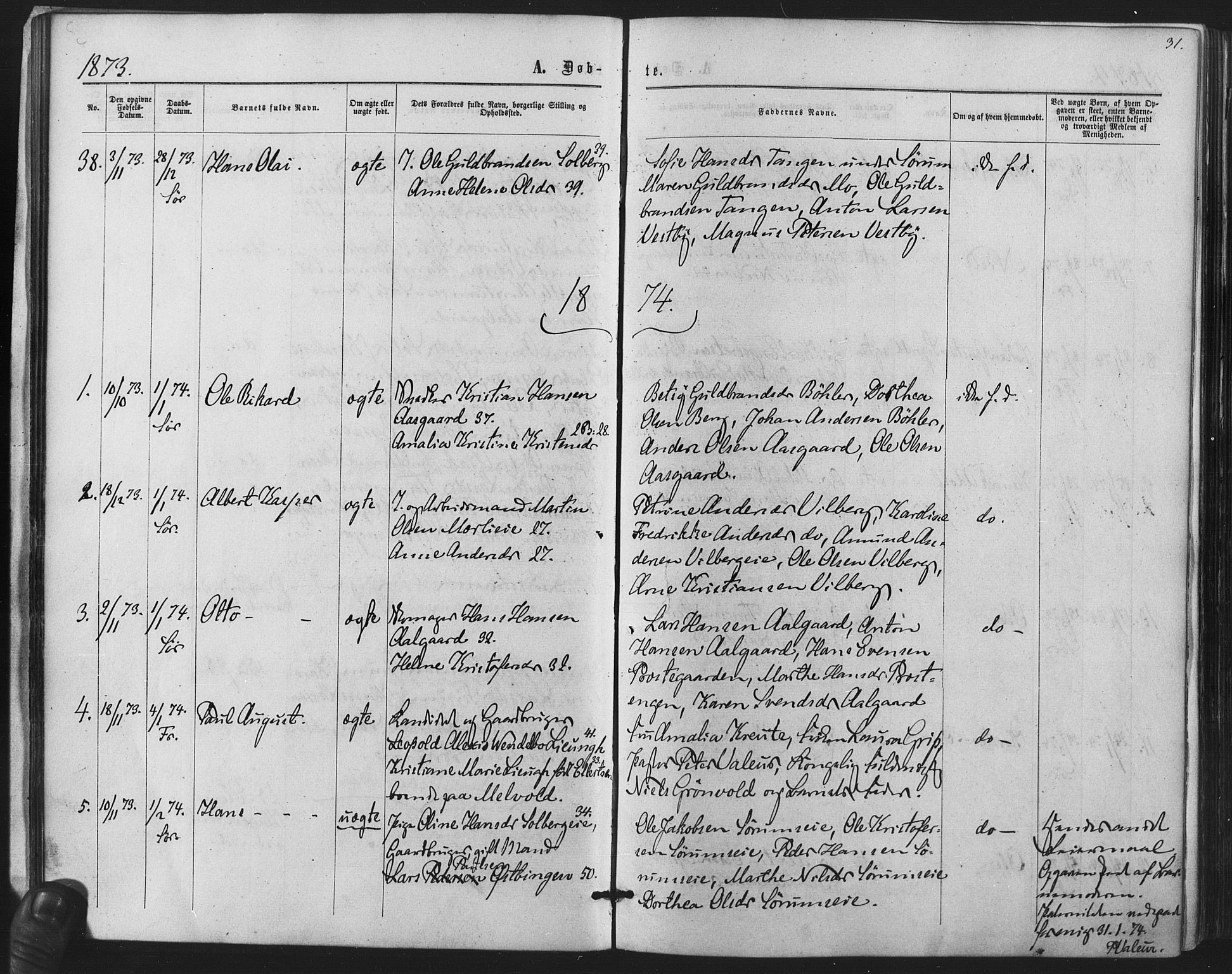 Sørum prestekontor Kirkebøker, AV/SAO-A-10303/F/Fa/L0006: Parish register (official) no. I 6, 1864-1877, p. 31