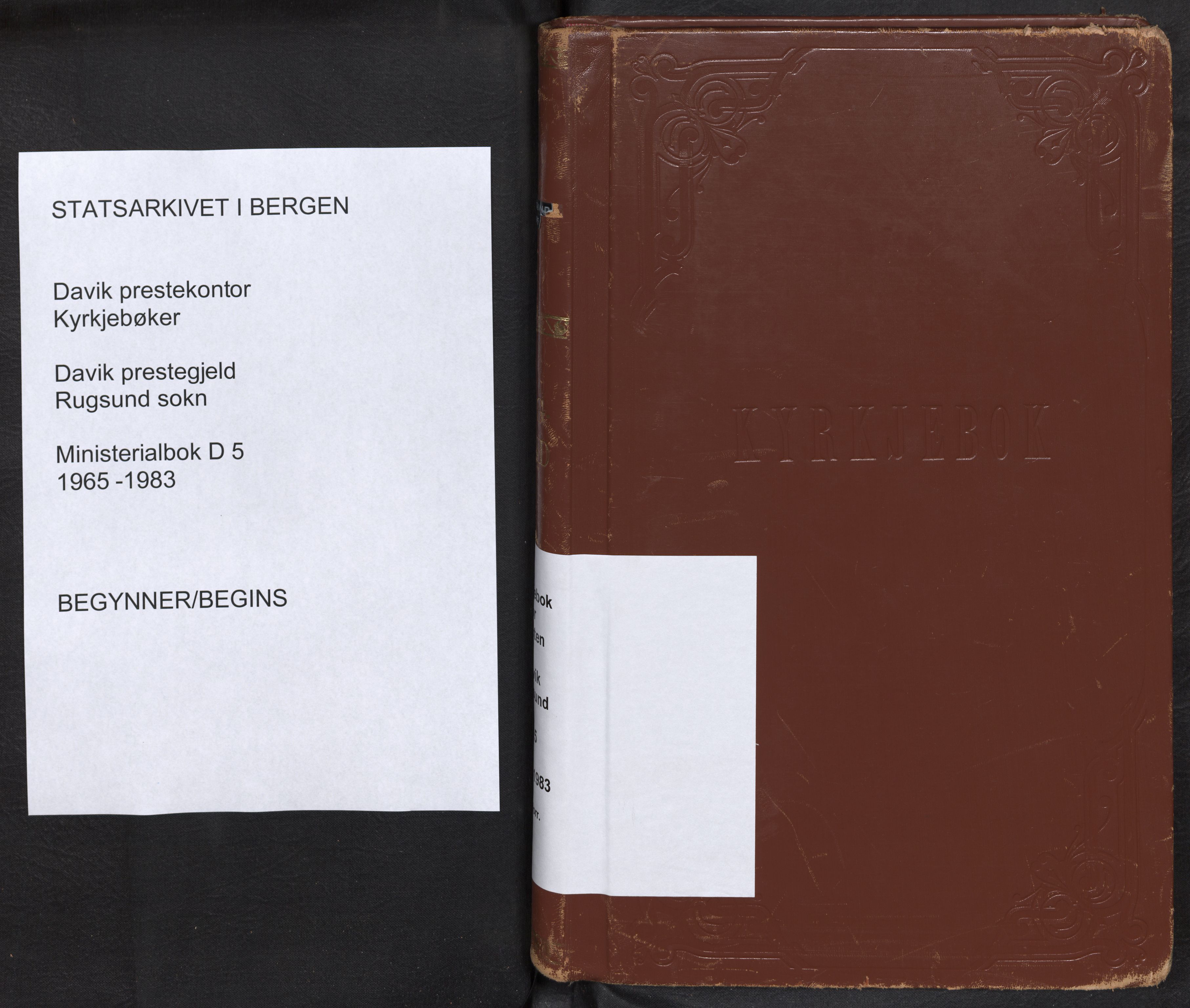 Davik sokneprestembete, SAB/A-79701/H/Haa/Haad/L0005: Parish register (official) no. D 5, 1965-1983