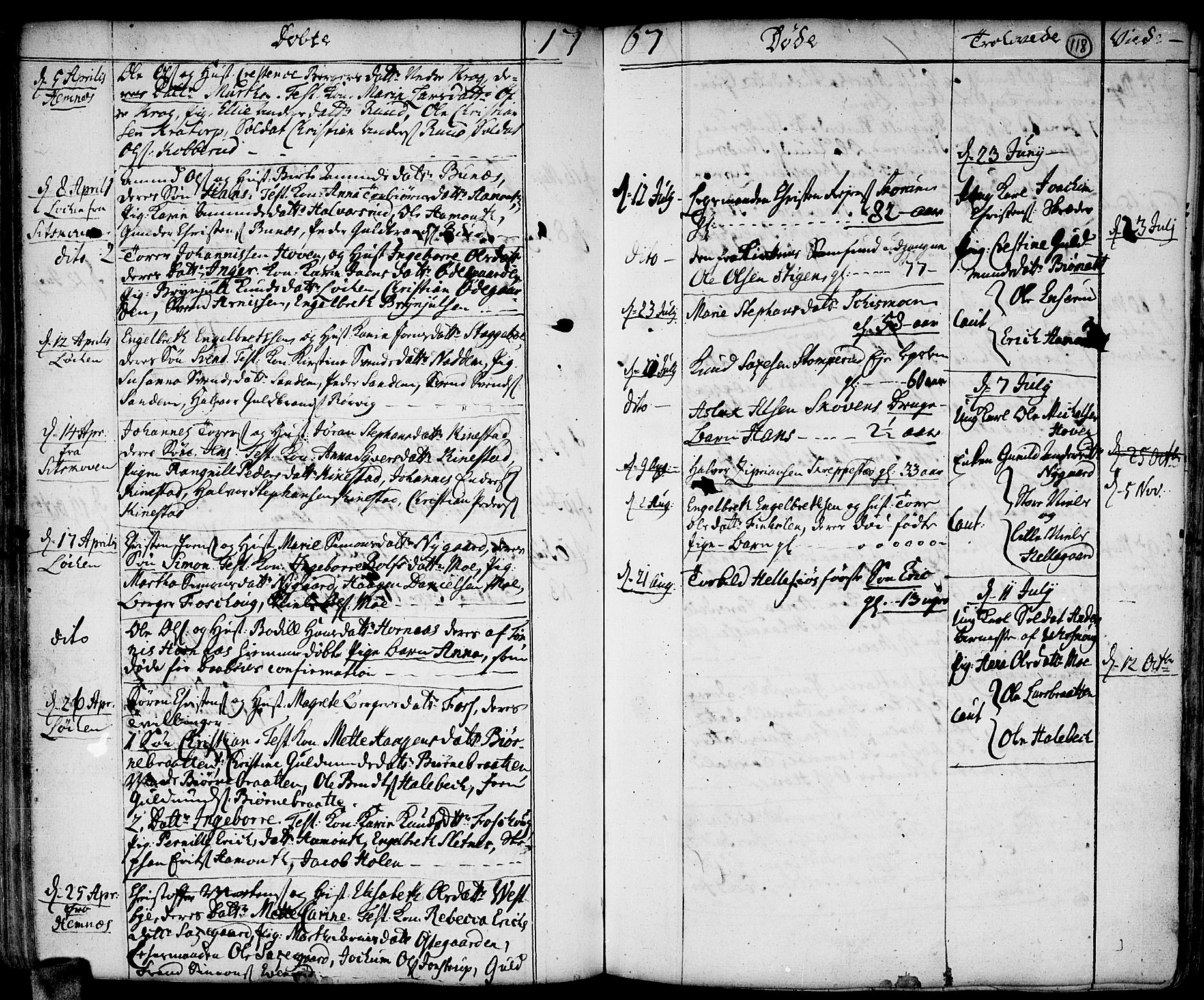 Høland prestekontor Kirkebøker, AV/SAO-A-10346a/F/Fa/L0004: Parish register (official) no. I 4, 1757-1780, p. 118