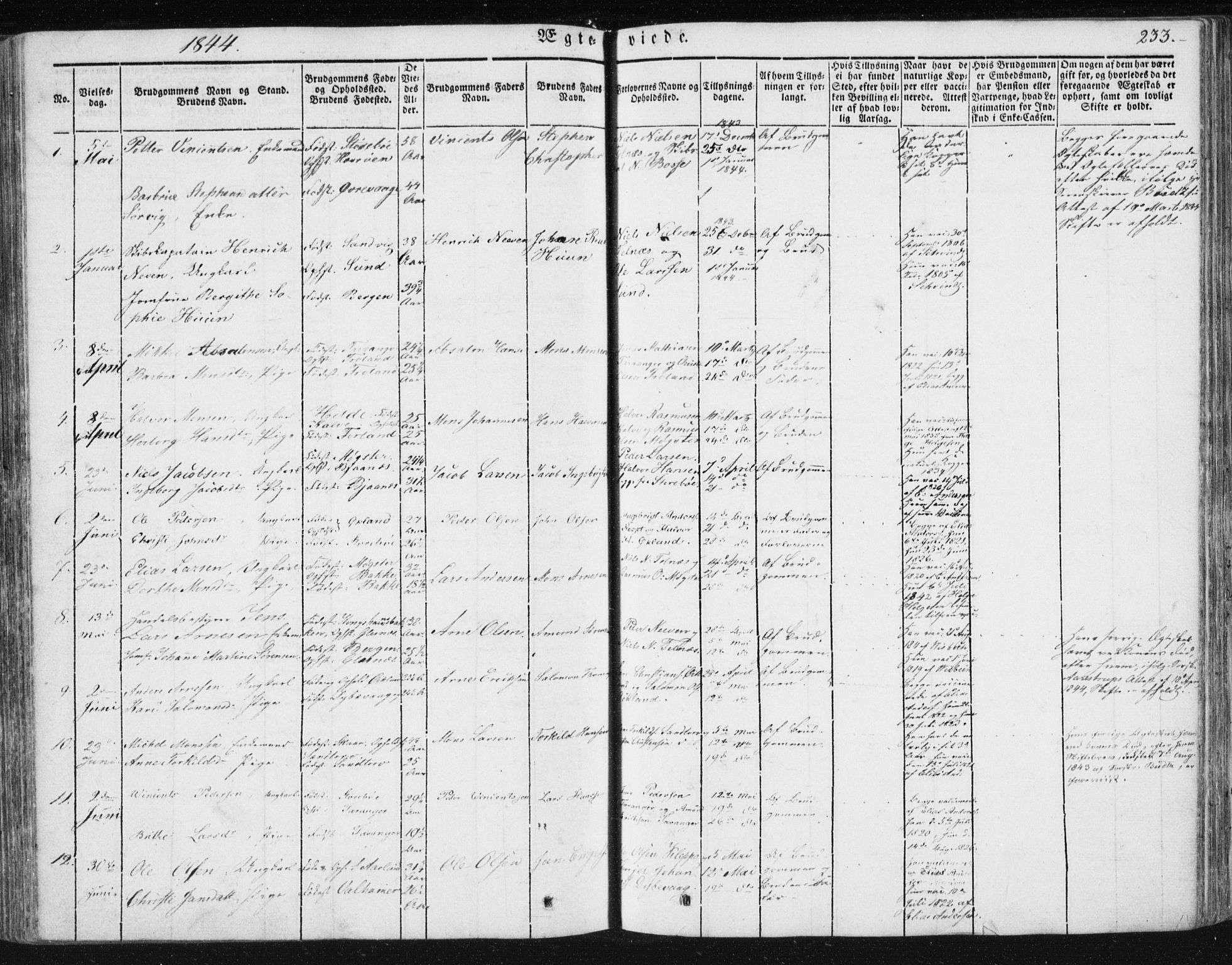 Sund sokneprestembete, AV/SAB-A-99930: Parish register (official) no. A 13, 1835-1849, p. 233