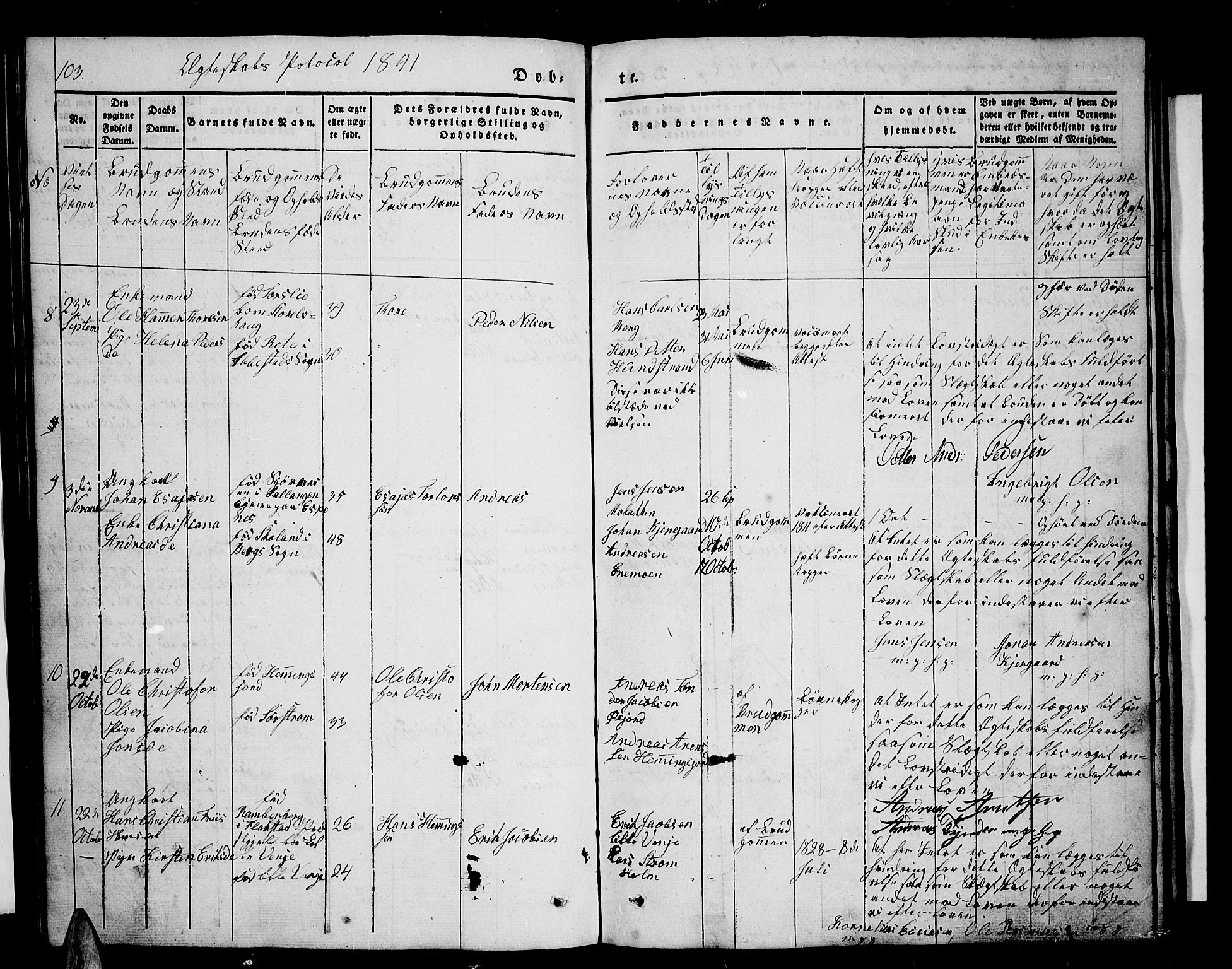 Tranøy sokneprestkontor, AV/SATØ-S-1313/I/Ia/Iab/L0001klokker: Parish register (copy) no. 1, 1835-1853, p. 103