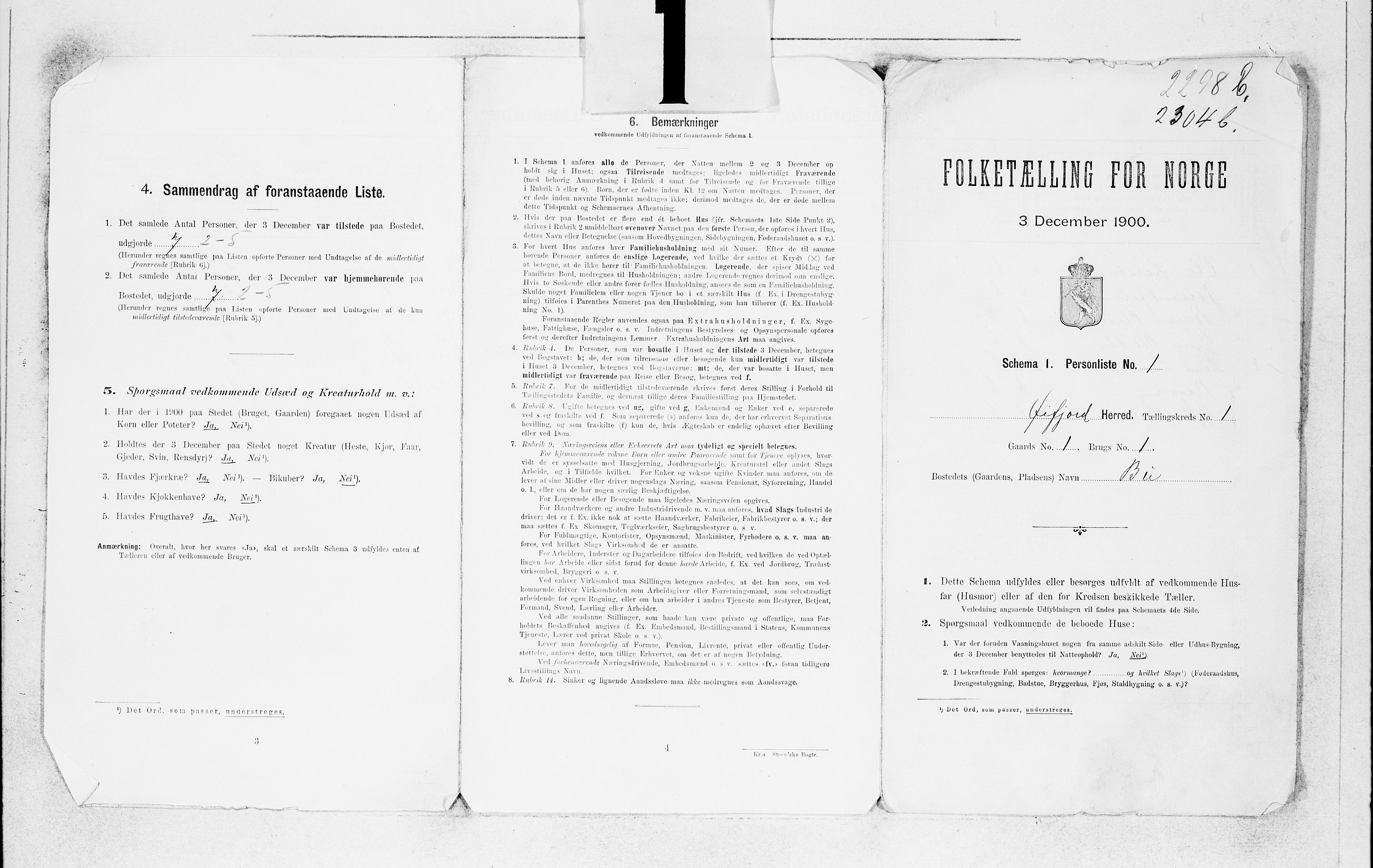 SAB, 1900 census for Eidfjord, 1900, p. 11