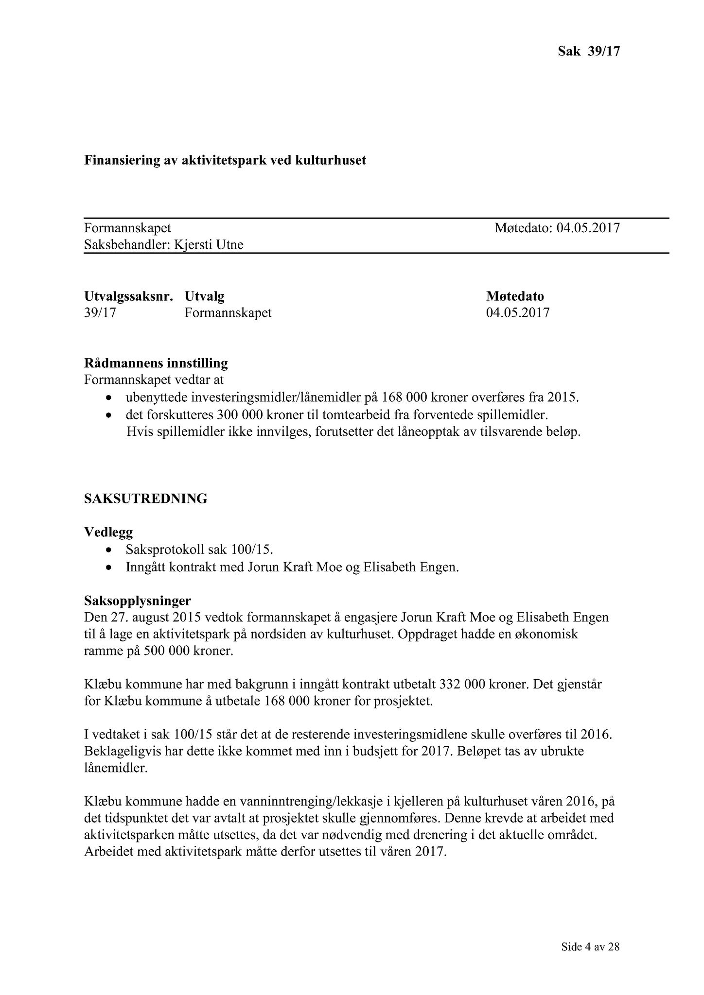 Klæbu Kommune, TRKO/KK/02-FS/L010: Formannsskapet - Møtedokumenter, 2017, p. 1163