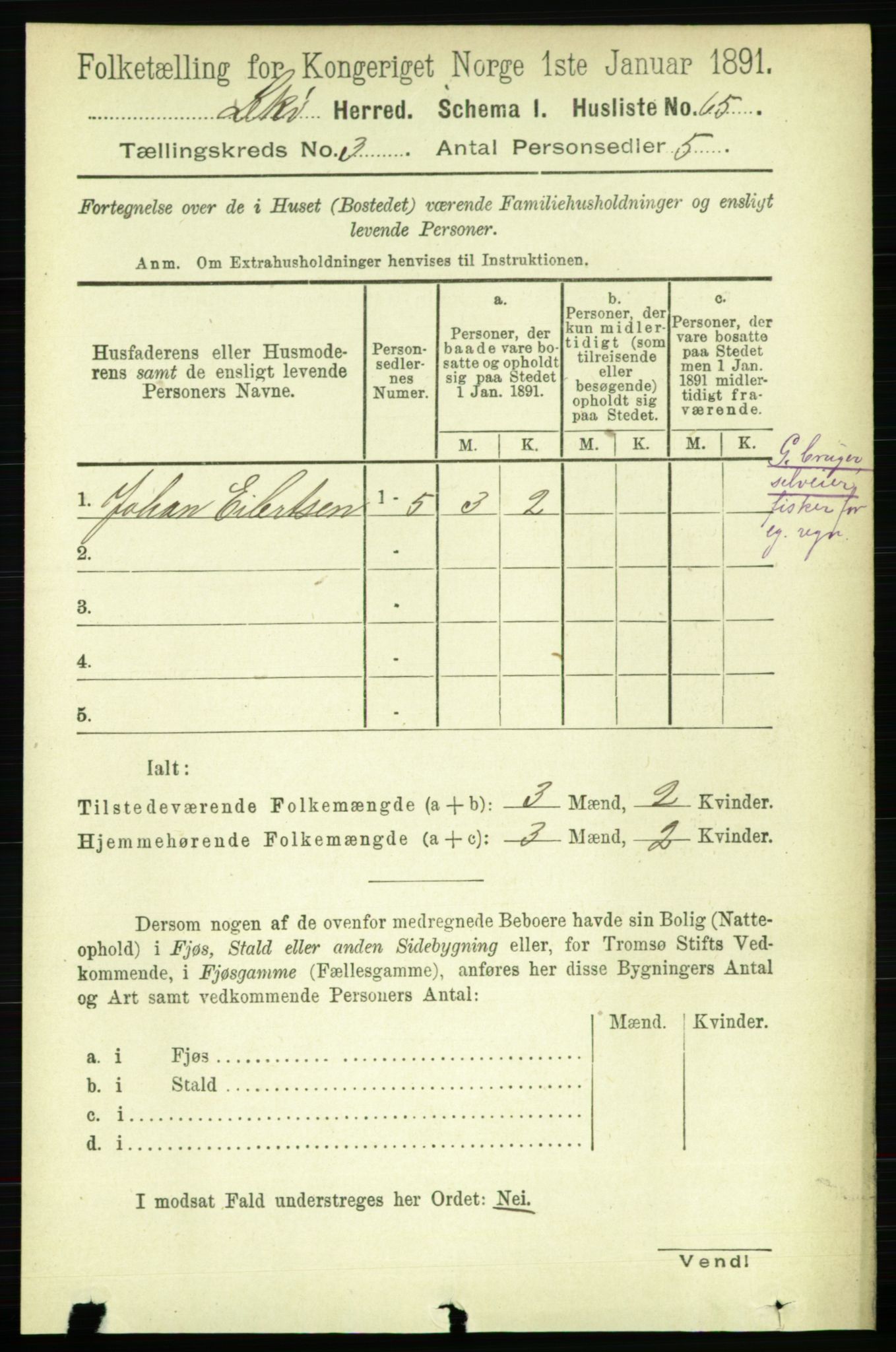 RA, 1891 census for 1755 Leka, 1891, p. 1396