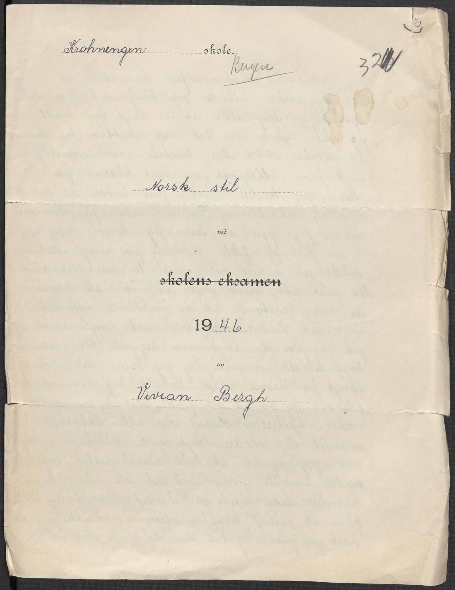 Det norske totalavholdsselskap, AV/RA-PA-0419/E/Eb/L0603: Skolestiler om krigstida (ordnet topografisk etter distrikt og skole), 1946, p. 53