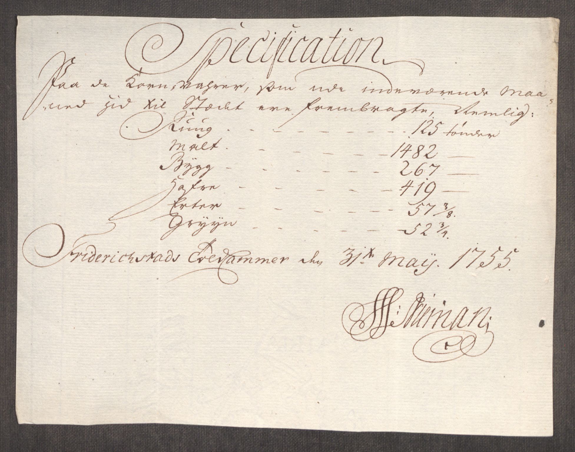 Rentekammeret inntil 1814, Realistisk ordnet avdeling, AV/RA-EA-4070/Oe/L0005: [Ø1]: Priskuranter, 1753-1757, p. 365