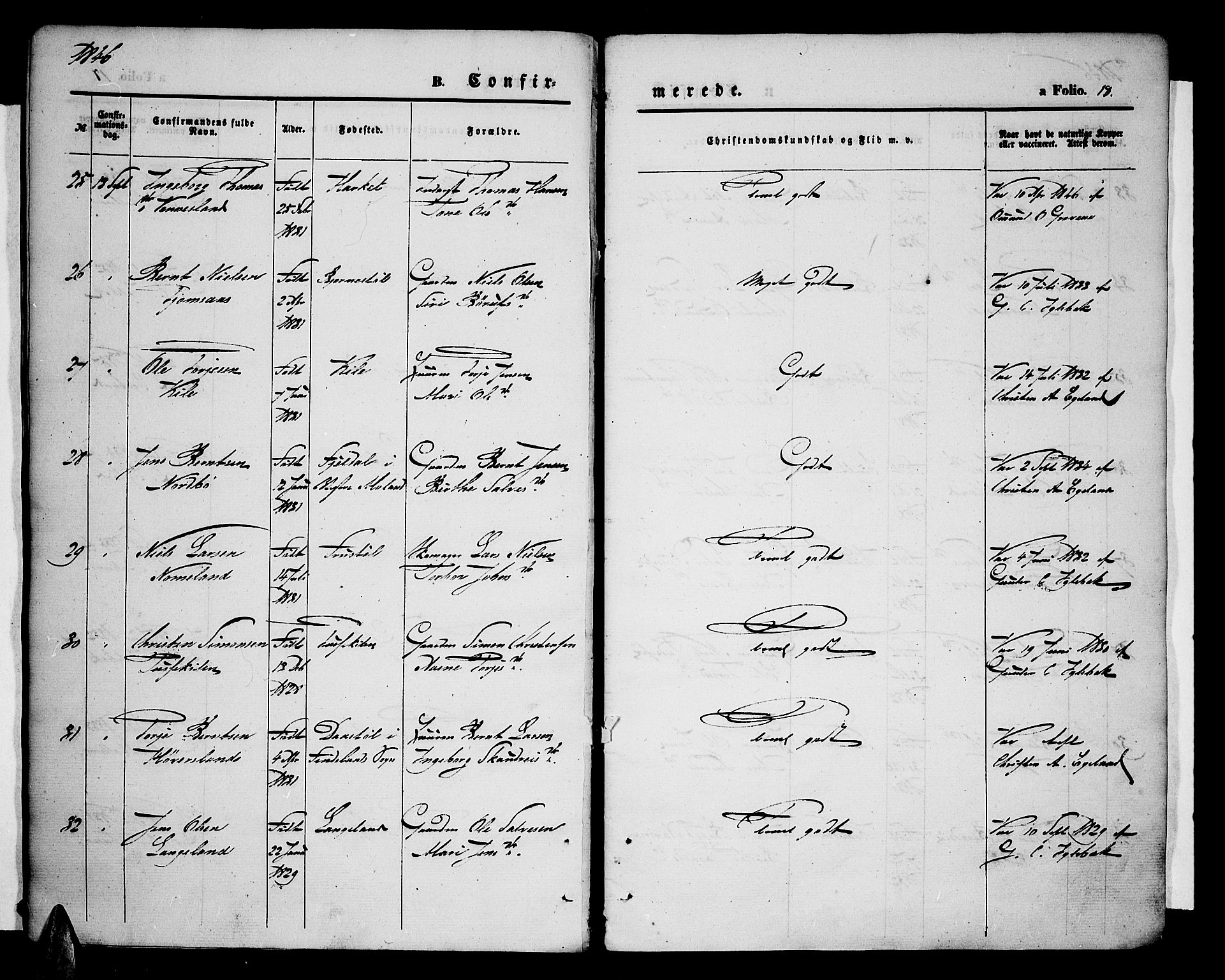 Vennesla sokneprestkontor, AV/SAK-1111-0045/Fa/Fac/L0005: Parish register (official) no. A 5, 1844-1855, p. 18