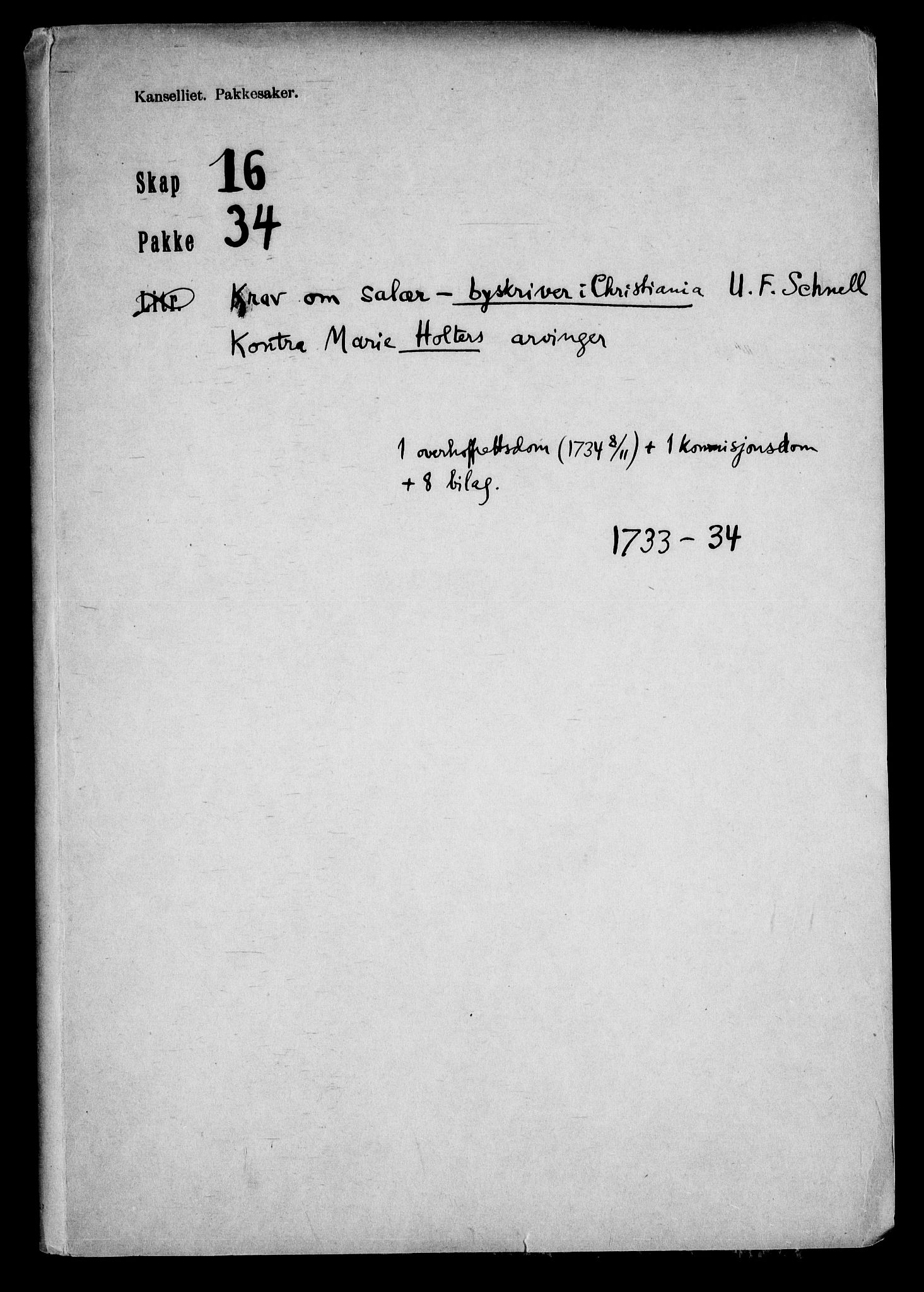 Danske Kanselli, Skapsaker, AV/RA-EA-4061/F/L0112: Skap 16, pakke 34-35, 1729-1734, p. 2