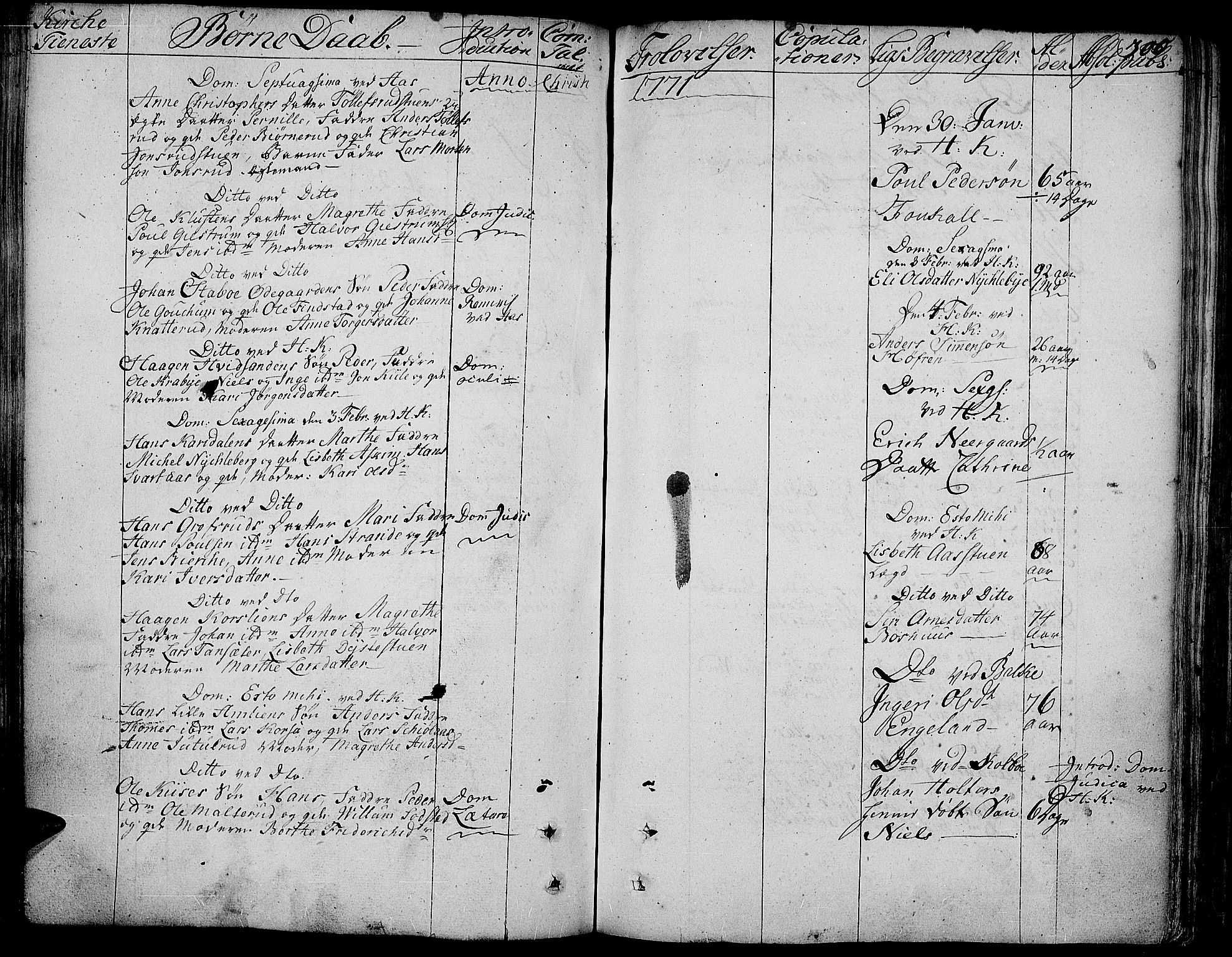 Toten prestekontor, SAH/PREST-102/H/Ha/Haa/L0005: Parish register (official) no. 5, 1761-1772, p. 300