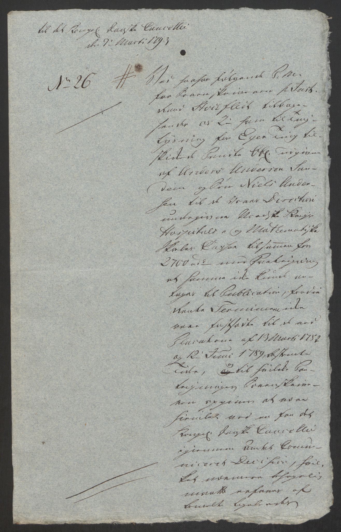 Forsvaret, Den norske kvesthuskasse/krigshospitalkasse, AV/RA-RAFA-1887/F/Fa/L0008: Konsepter, 1790-1793, p. 1048