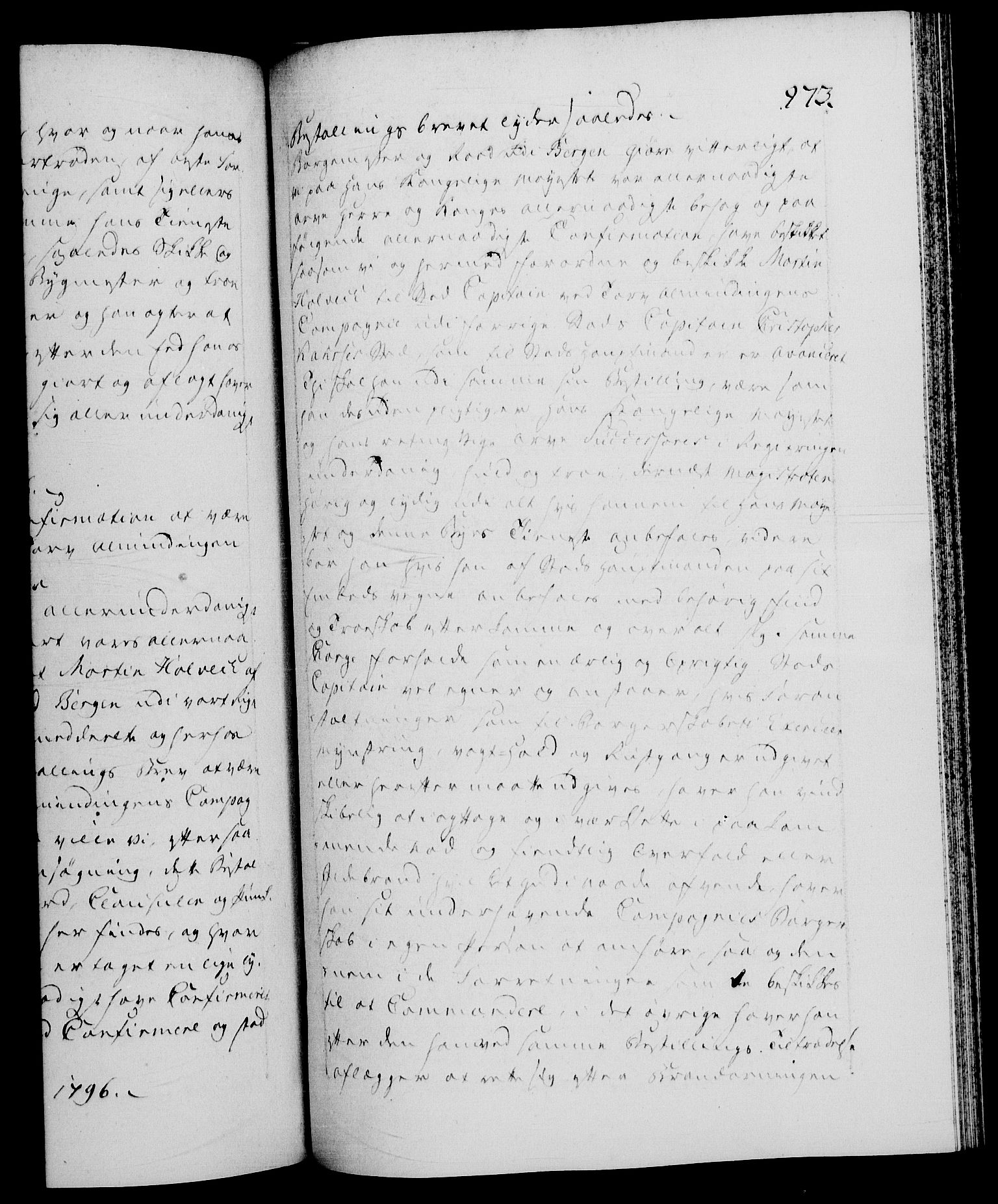 Danske Kanselli 1572-1799, RA/EA-3023/F/Fc/Fca/Fcaa/L0056: Norske registre, 1795-1796, p. 973a