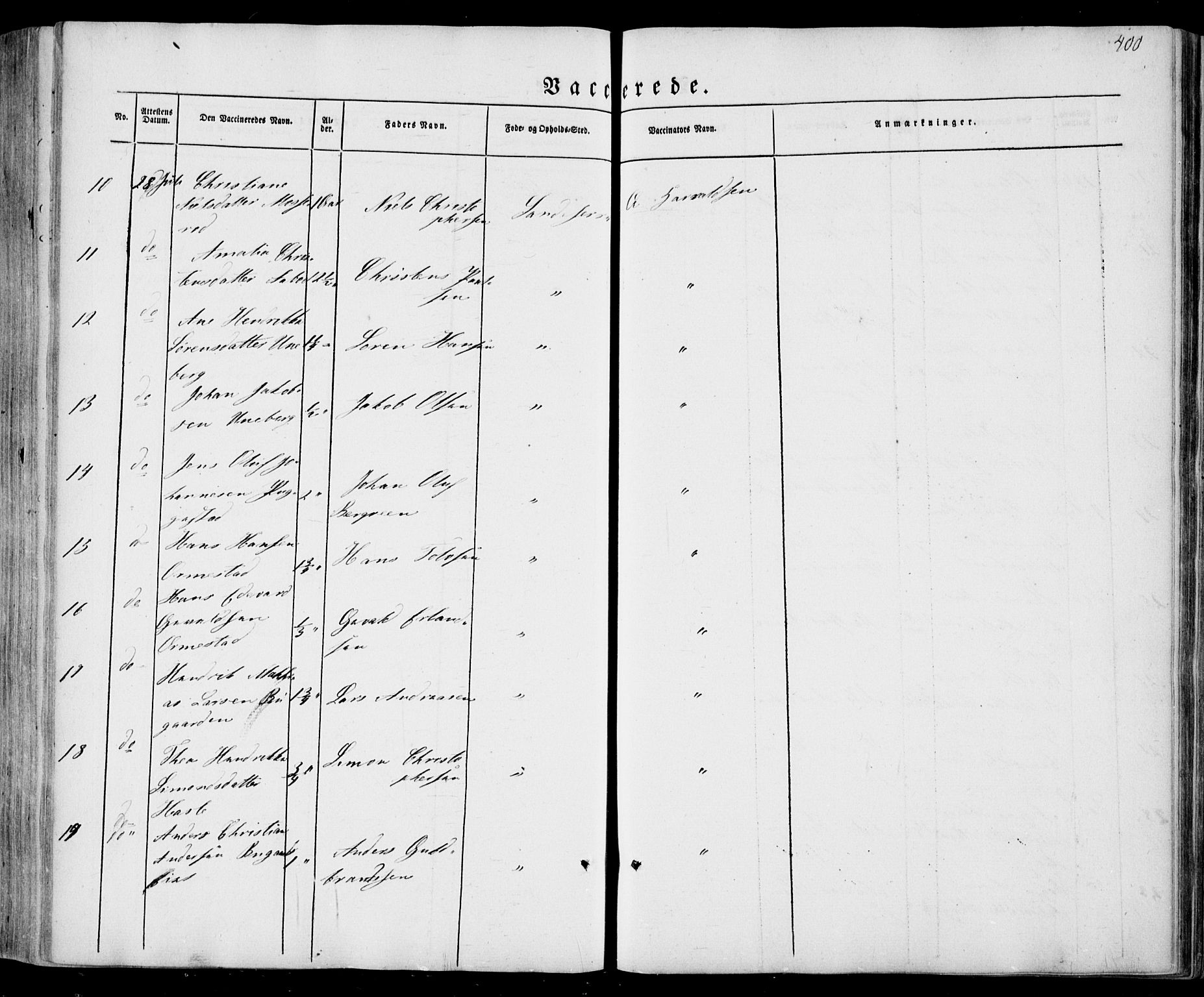 Sandar kirkebøker, SAKO/A-243/F/Fa/L0006: Parish register (official) no. 6, 1847-1860, p. 400