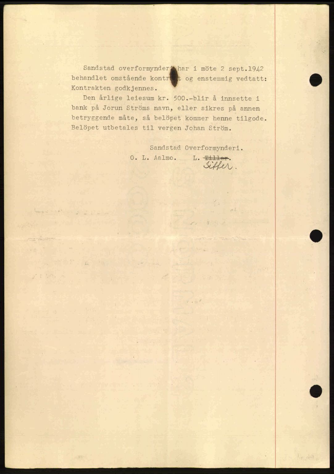 Hitra sorenskriveri, AV/SAT-A-0018/2/2C/2Ca: Mortgage book no. B1, 1939-1949, Diary no: : 711/1942