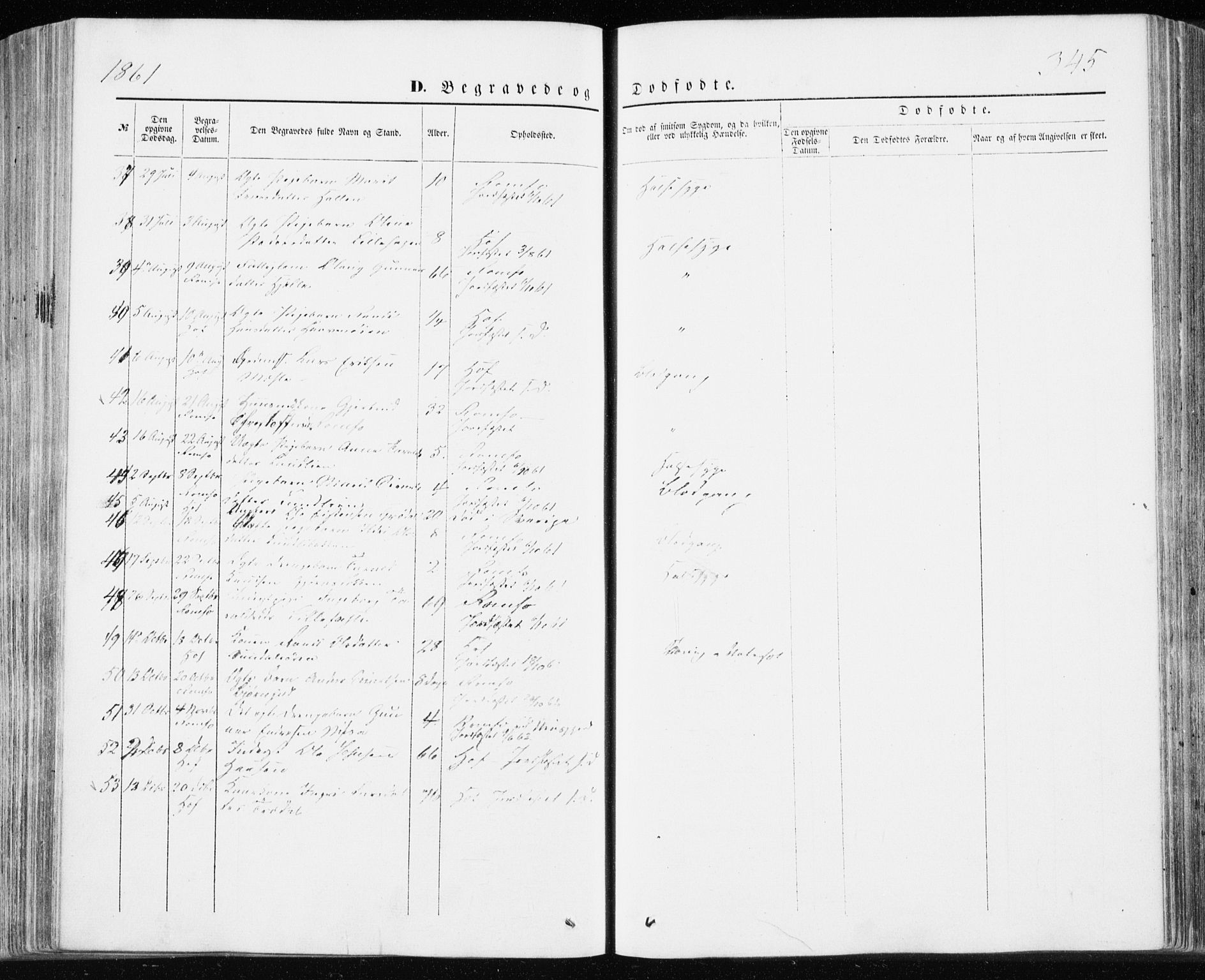 Ministerialprotokoller, klokkerbøker og fødselsregistre - Møre og Romsdal, SAT/A-1454/590/L1013: Parish register (official) no. 590A05, 1847-1877, p. 345