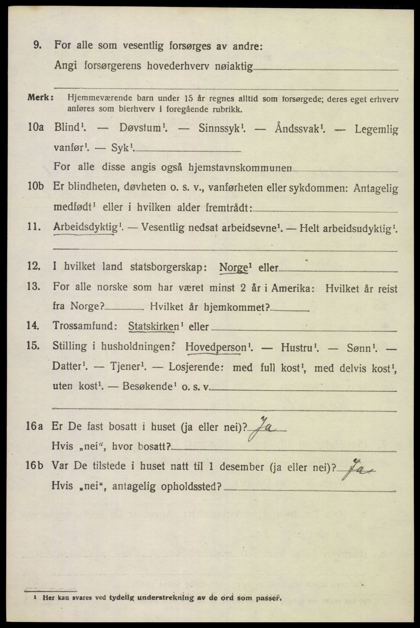 SAK, 1920 census for Randesund, 1920, p. 597