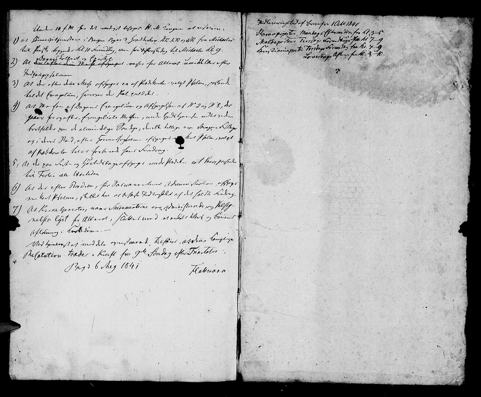 Domkirken sokneprestembete, SAB/A-74801: Other parish register no. I.4.H, 1834-1841