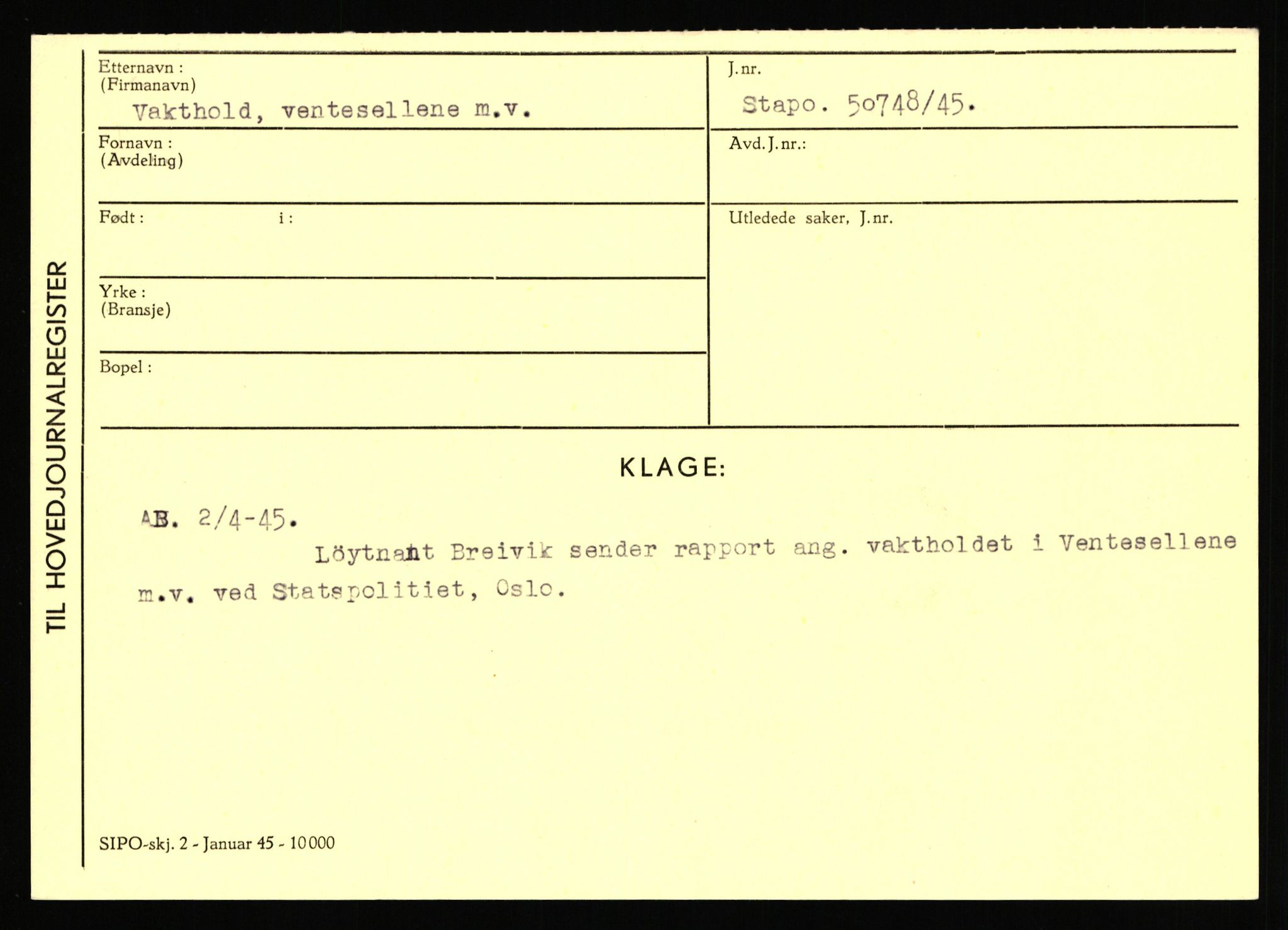 Statspolitiet - Hovedkontoret / Osloavdelingen, AV/RA-S-1329/C/Ca/L0016: Uberg - Øystese, 1943-1945, p. 512