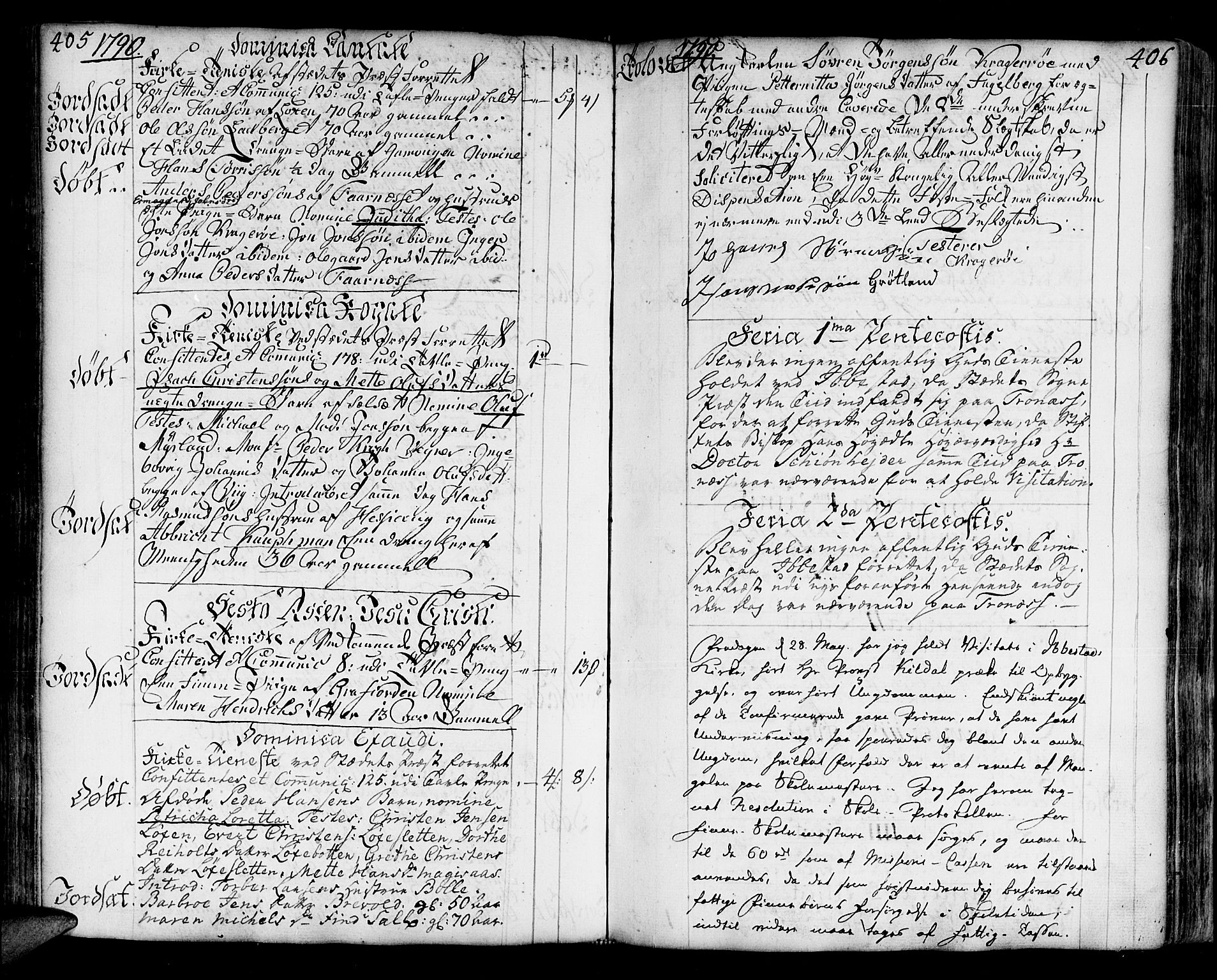 Ibestad sokneprestembete, AV/SATØ-S-0077/H/Ha/Haa/L0003kirke: Parish register (official) no. 3, 1776-1801, p. 405-406