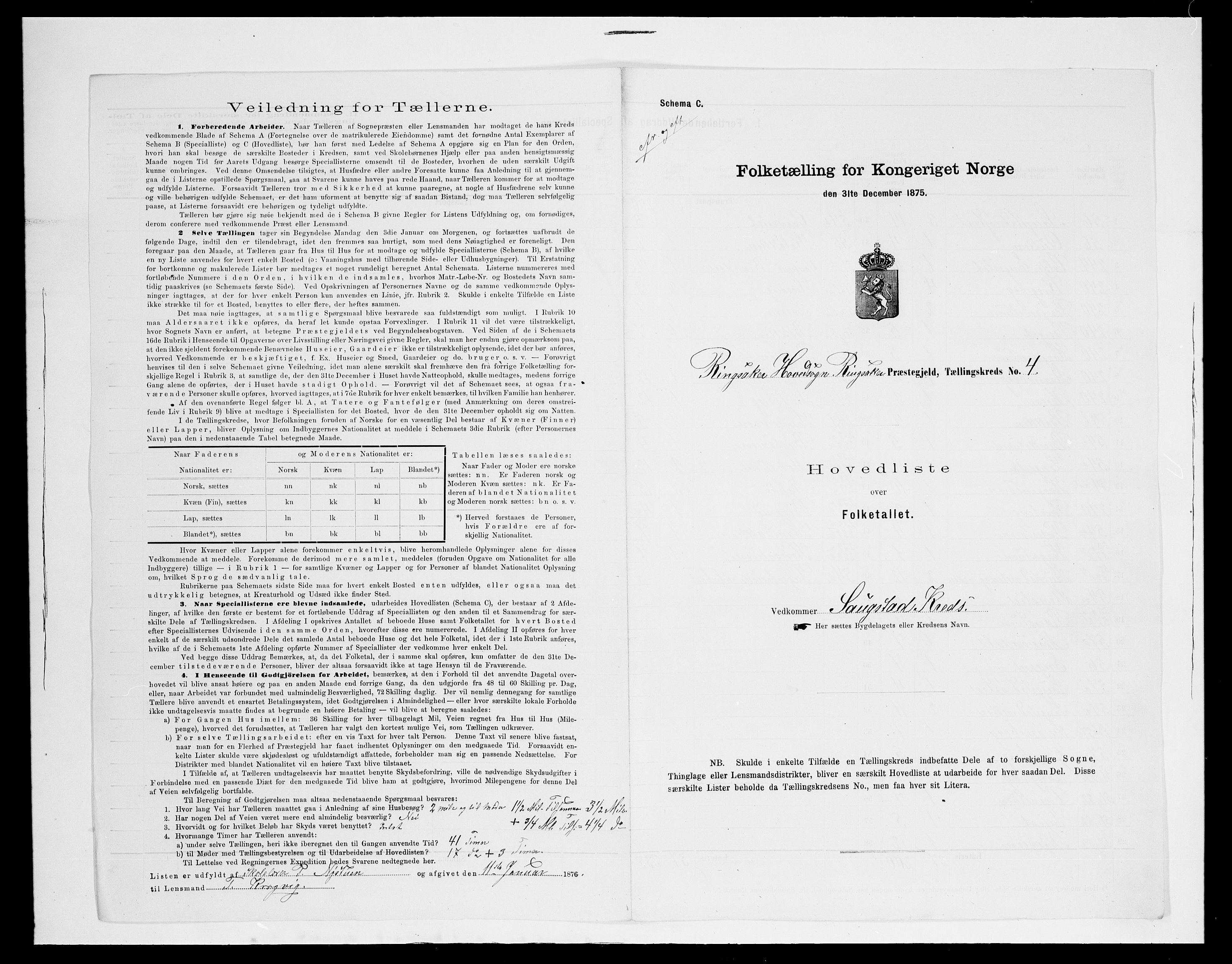 SAH, 1875 census for 0412P Ringsaker, 1875, p. 44