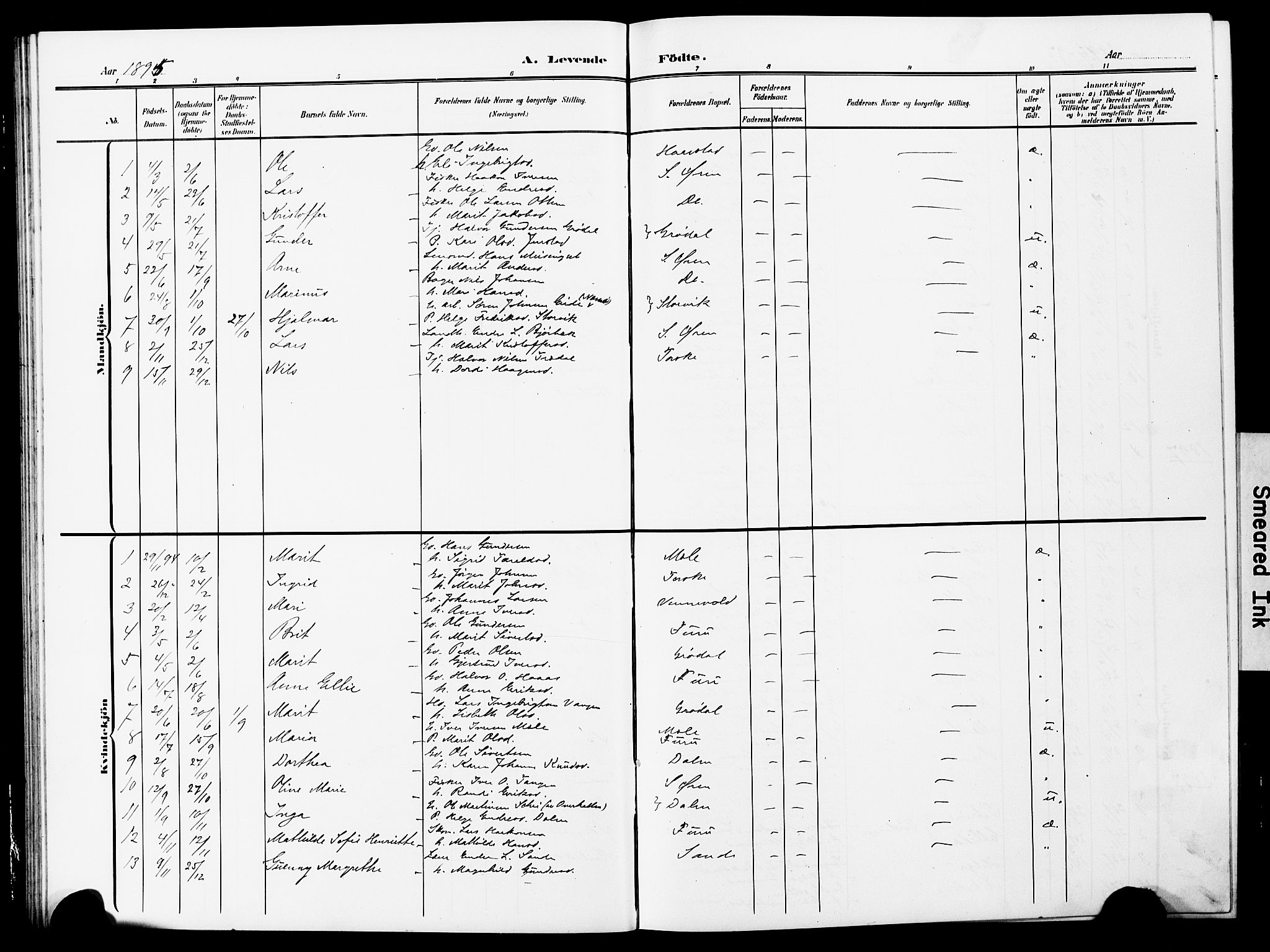 Ministerialprotokoller, klokkerbøker og fødselsregistre - Møre og Romsdal, AV/SAT-A-1454/590/L1017: Parish register (copy) no. 590C02, 1869-1931