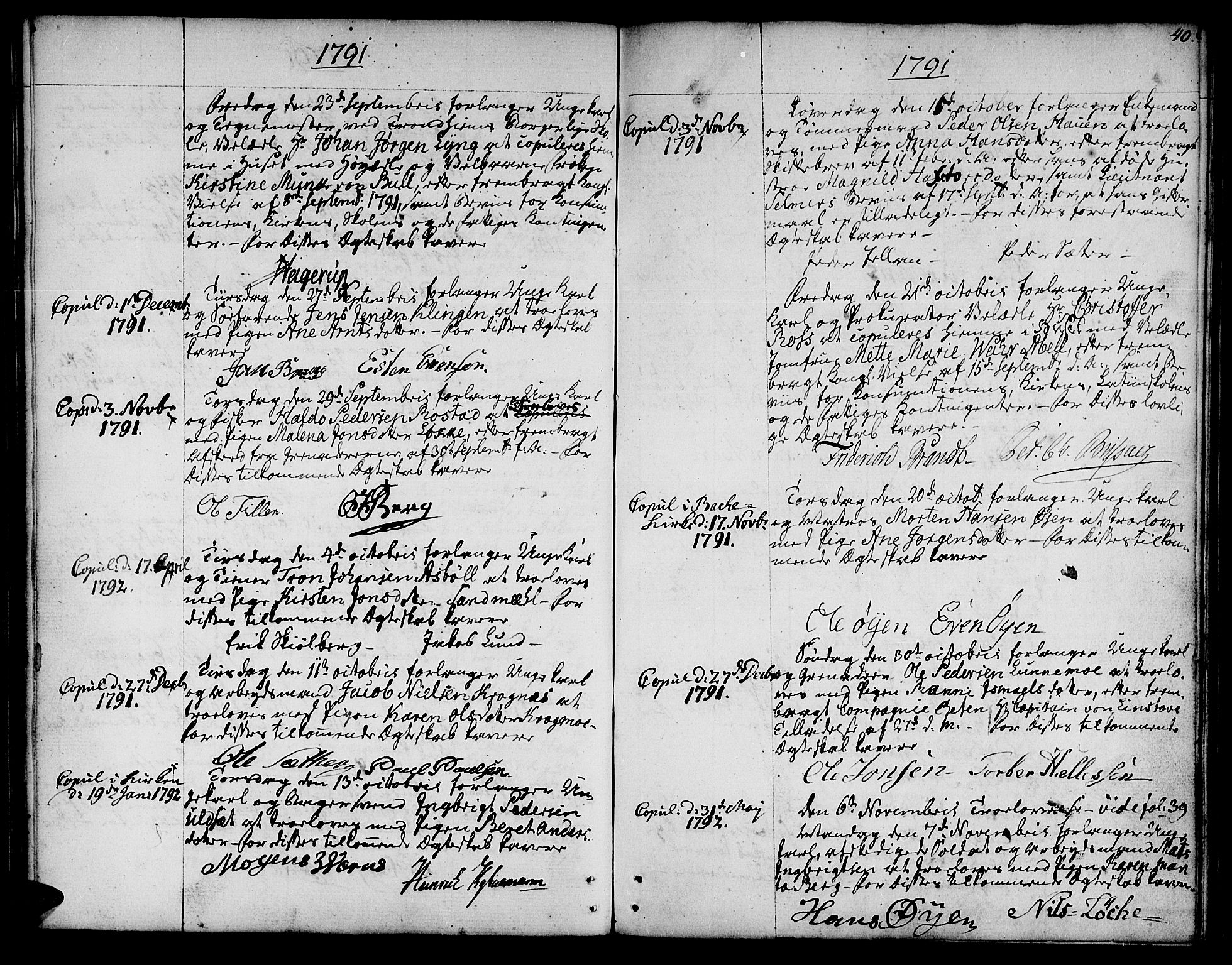 Ministerialprotokoller, klokkerbøker og fødselsregistre - Sør-Trøndelag, SAT/A-1456/601/L0041: Parish register (official) no. 601A09, 1784-1801, p. 40