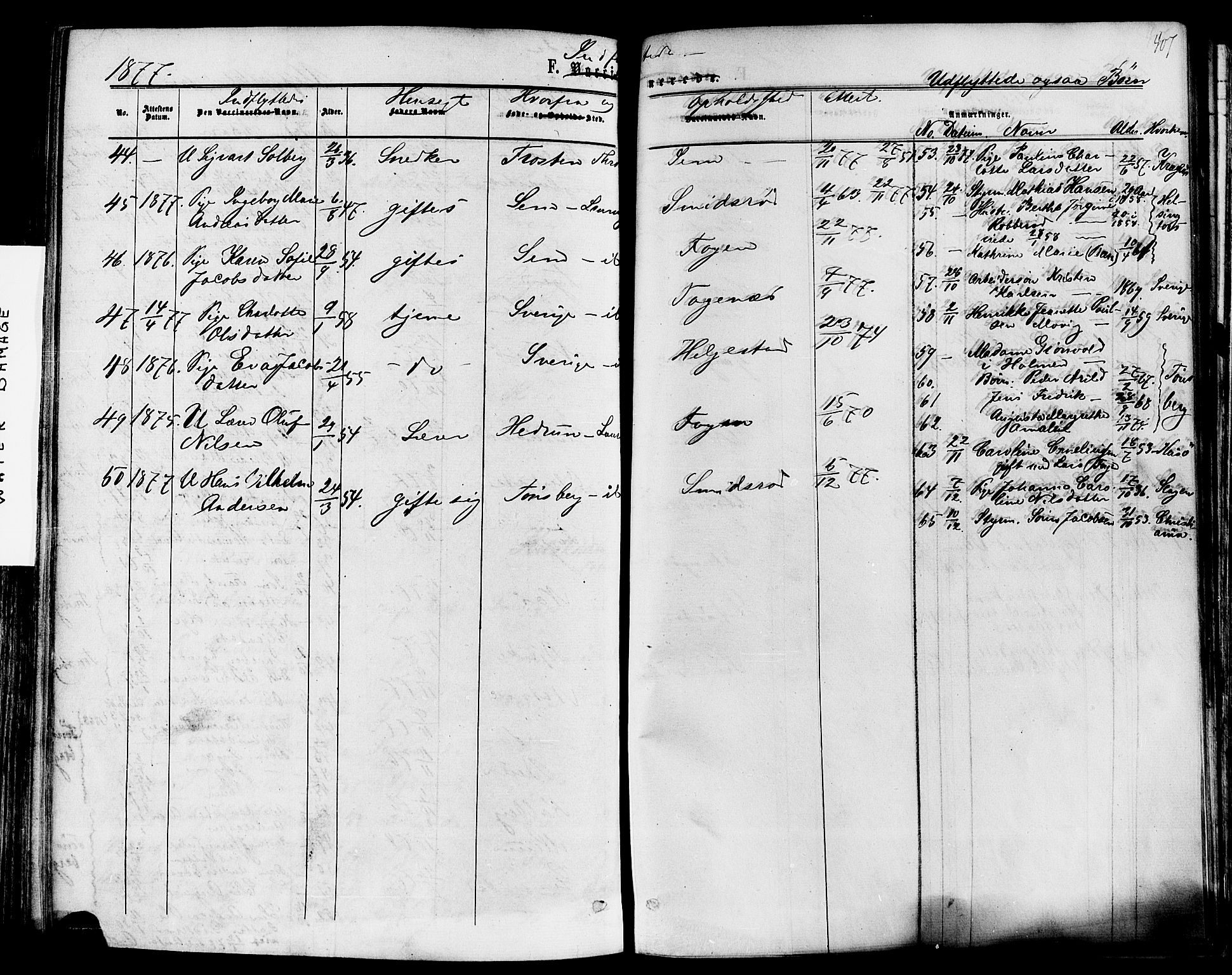 Nøtterøy kirkebøker, AV/SAKO-A-354/F/Fa/L0007: Parish register (official) no. I 7, 1865-1877, p. 407