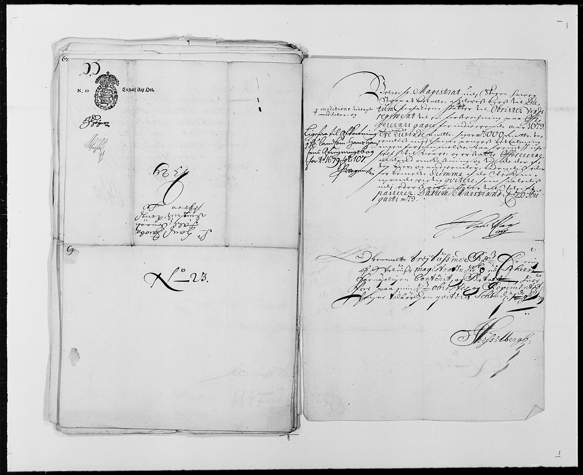 Rentekammeret inntil 1814, Reviderte regnskaper, Byregnskaper, RA/EA-4066/R/Rj/L0193: [J3] Kontribusjonsregnskap (med Langesund, Brevik, Porsgrunn og Kragerø), 1663-1691, p. 117