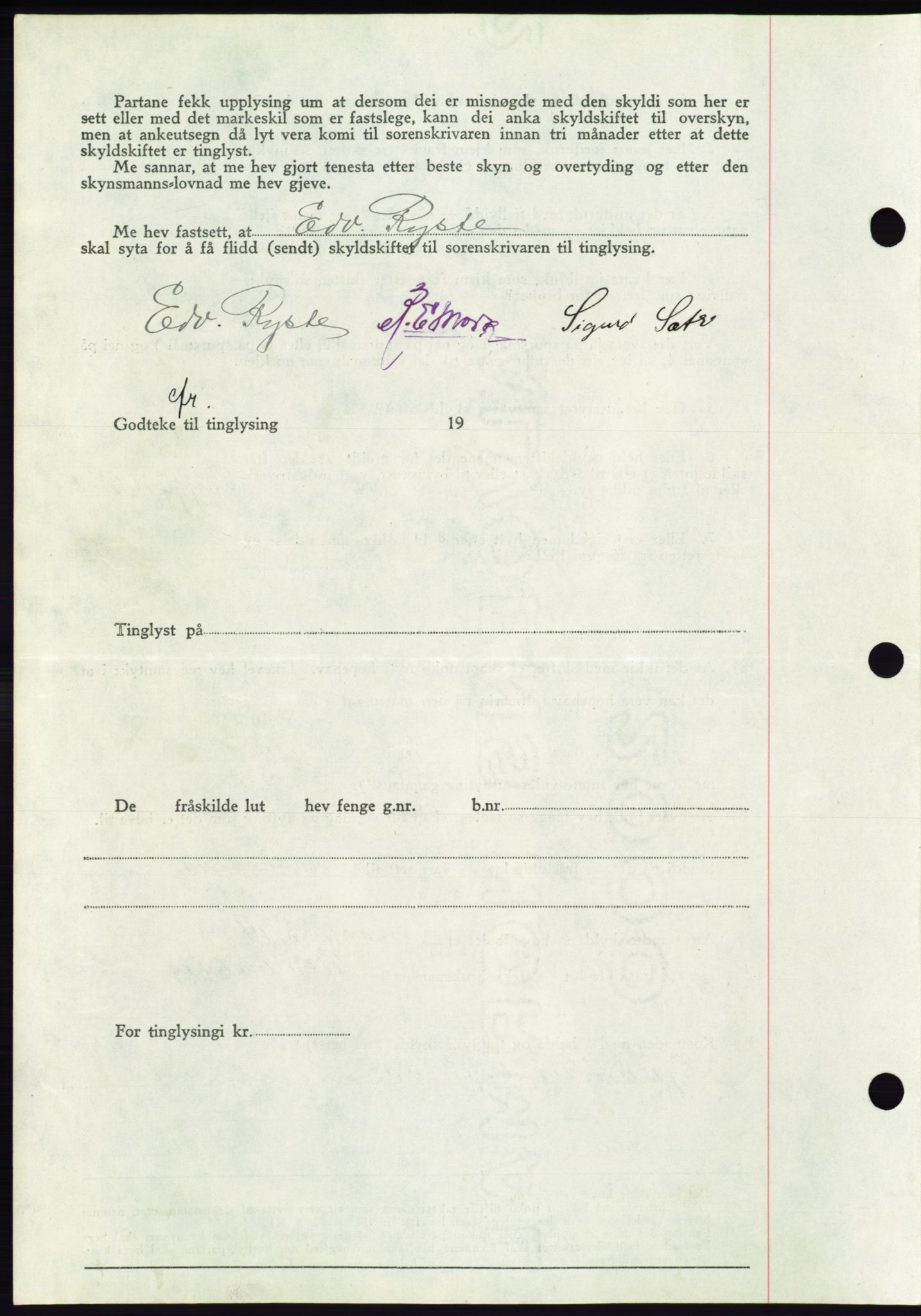 Søre Sunnmøre sorenskriveri, AV/SAT-A-4122/1/2/2C/L0067: Mortgage book no. 61, 1938-1939, Diary no: : 181/1939