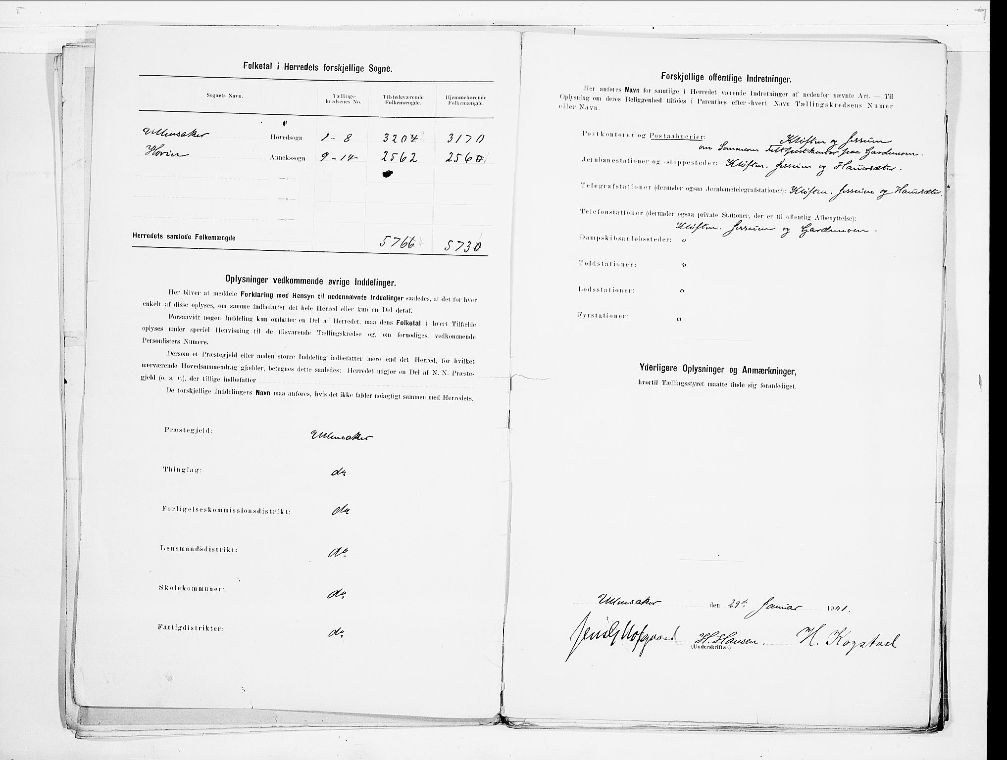 SAO, 1900 census for Ullensaker, 1900, p. 3