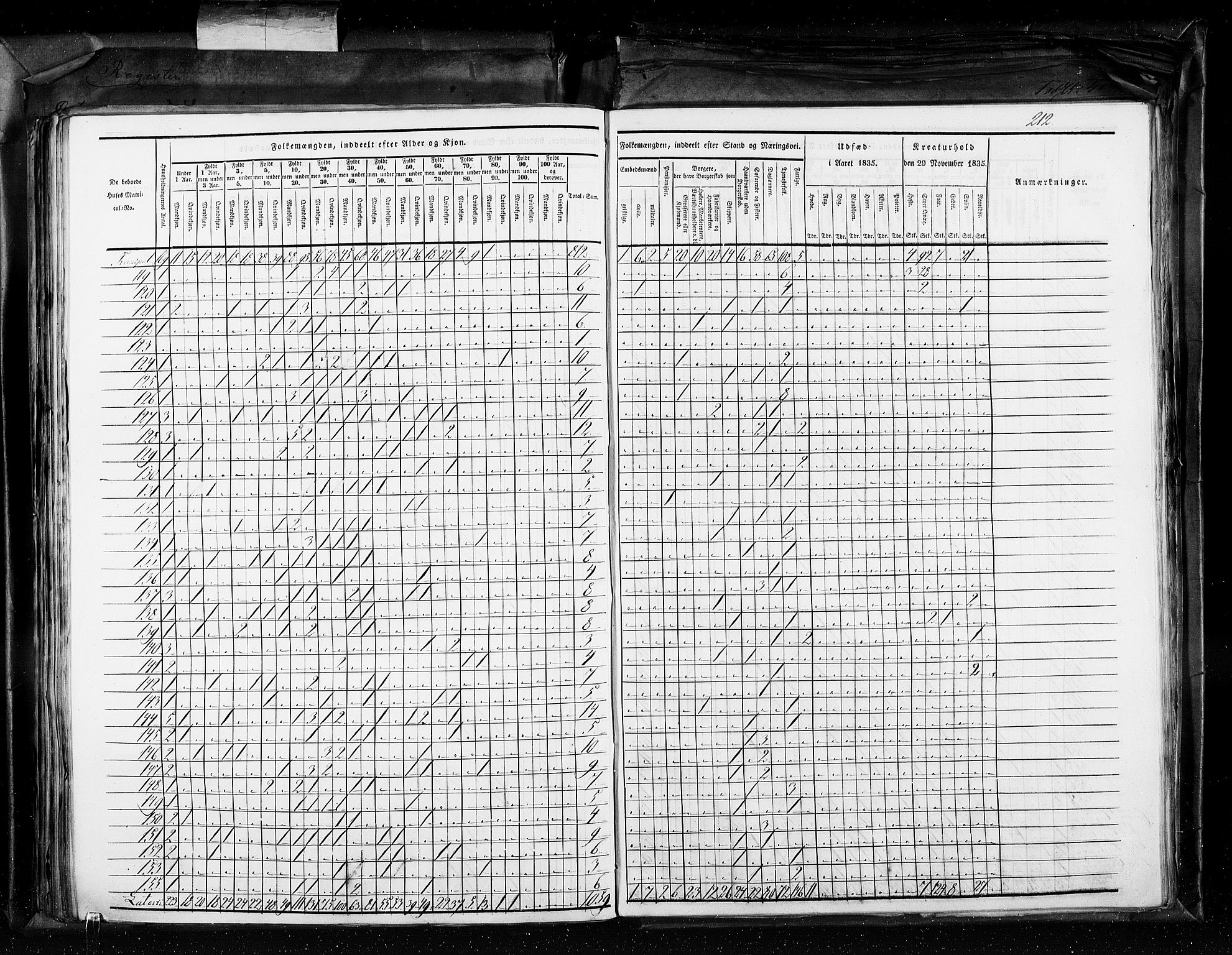 RA, Census 1835, vol. 11: Kjøpsteder og ladesteder: Risør-Vardø, 1835, p. 212