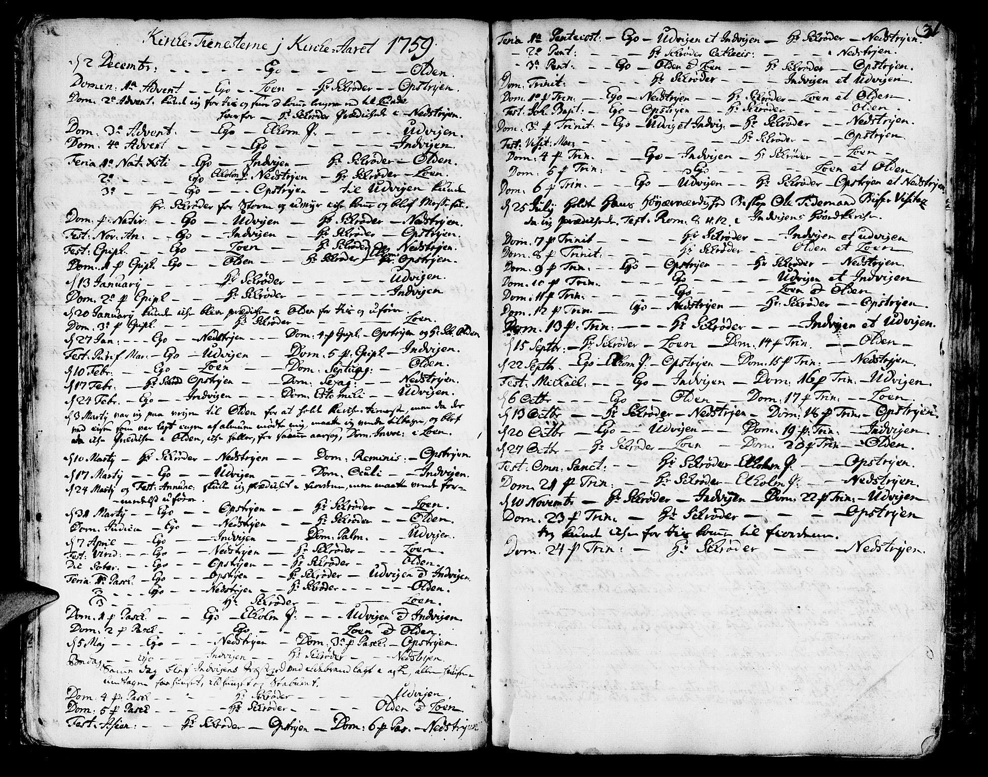 Innvik sokneprestembete, SAB/A-80501: Parish register (official) no. A 1, 1750-1816, p. 31