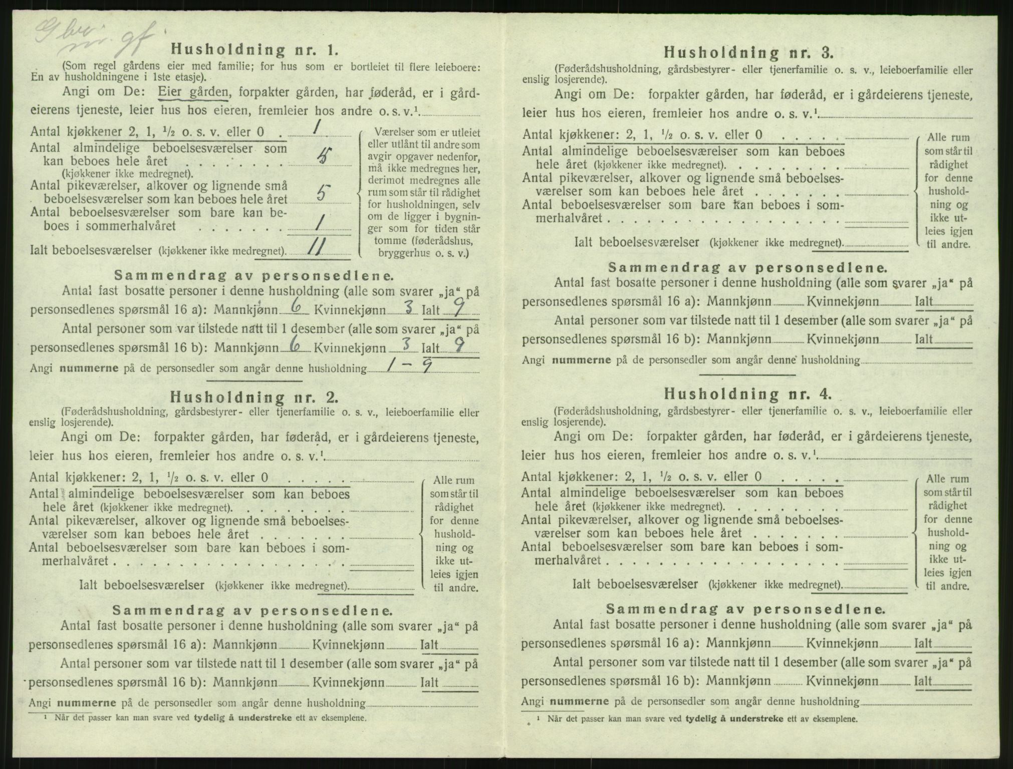 SAT, 1920 census for Stangvik, 1920, p. 577