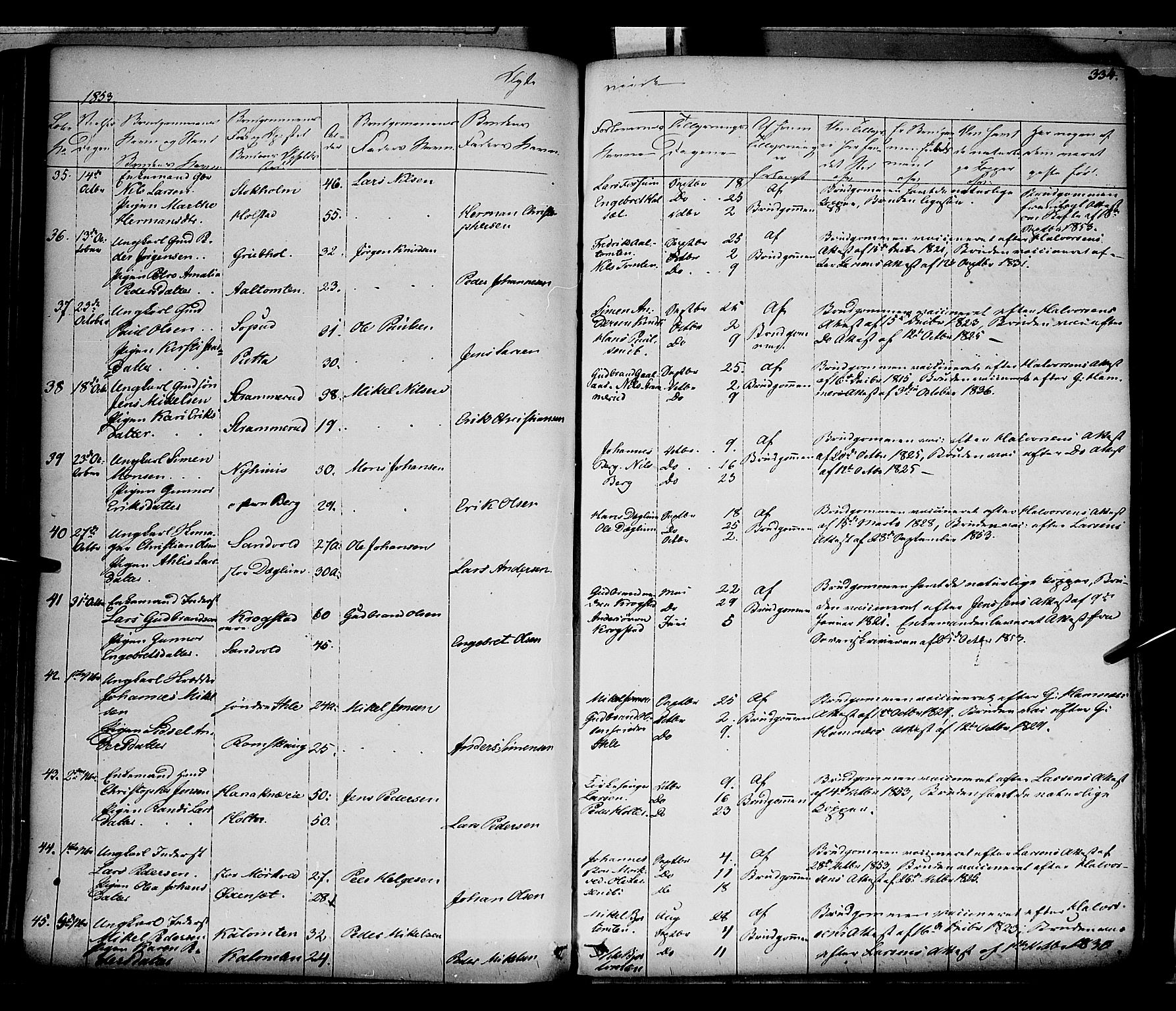 Vang prestekontor, Hedmark, AV/SAH-PREST-008/H/Ha/Haa/L0010: Parish register (official) no. 10, 1841-1855, p. 334